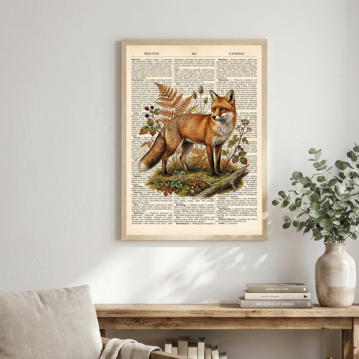 Vintage Red Fox Natural History Art Print
