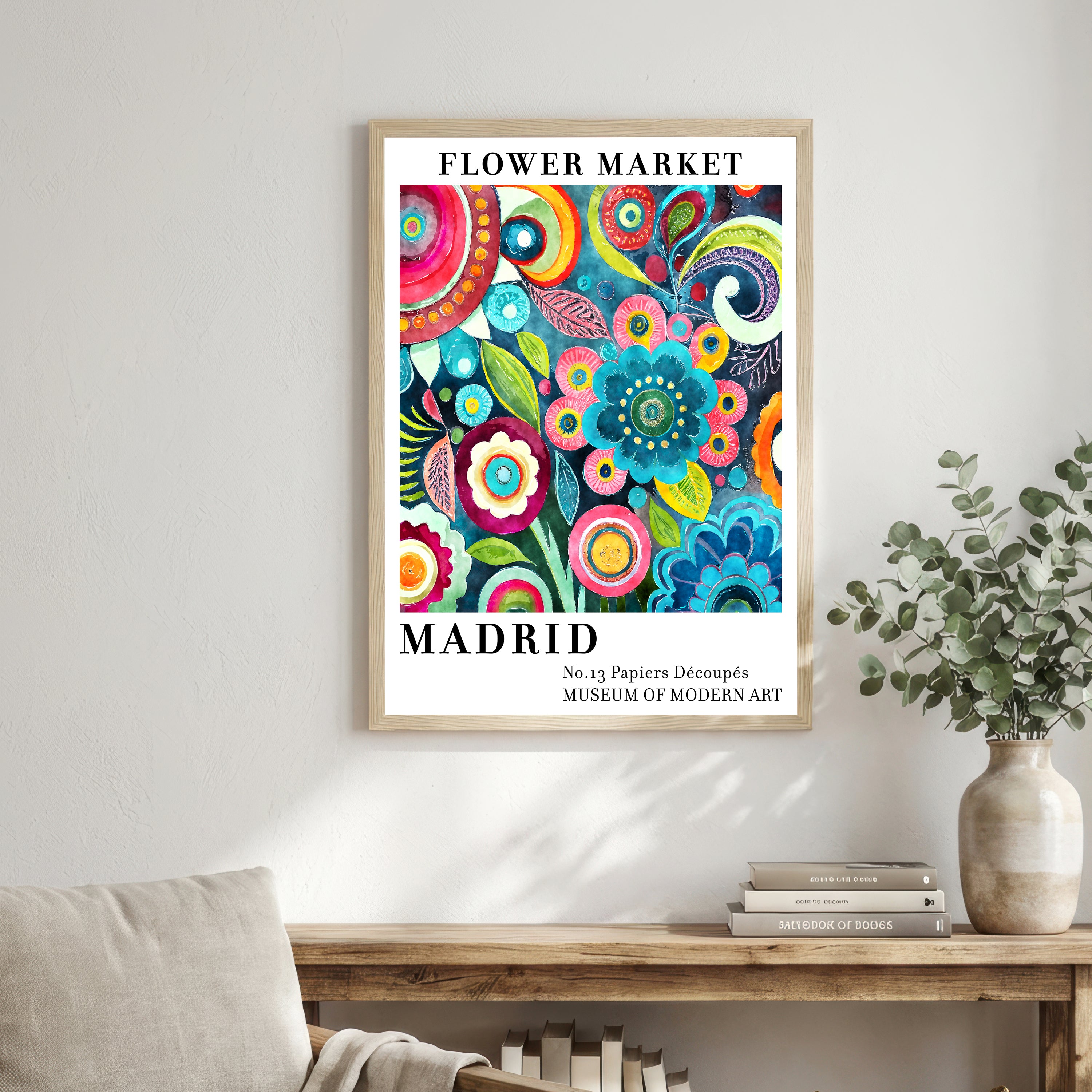 Colorful Abstract Flower Art Print