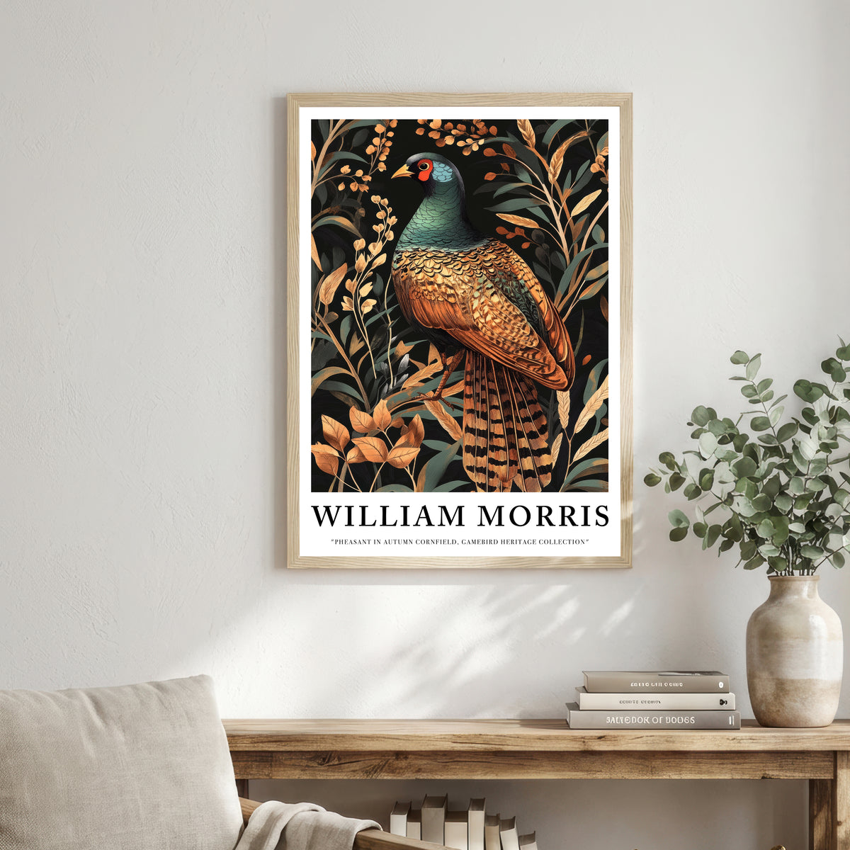 William Morris Inspired Pheasant Art Print