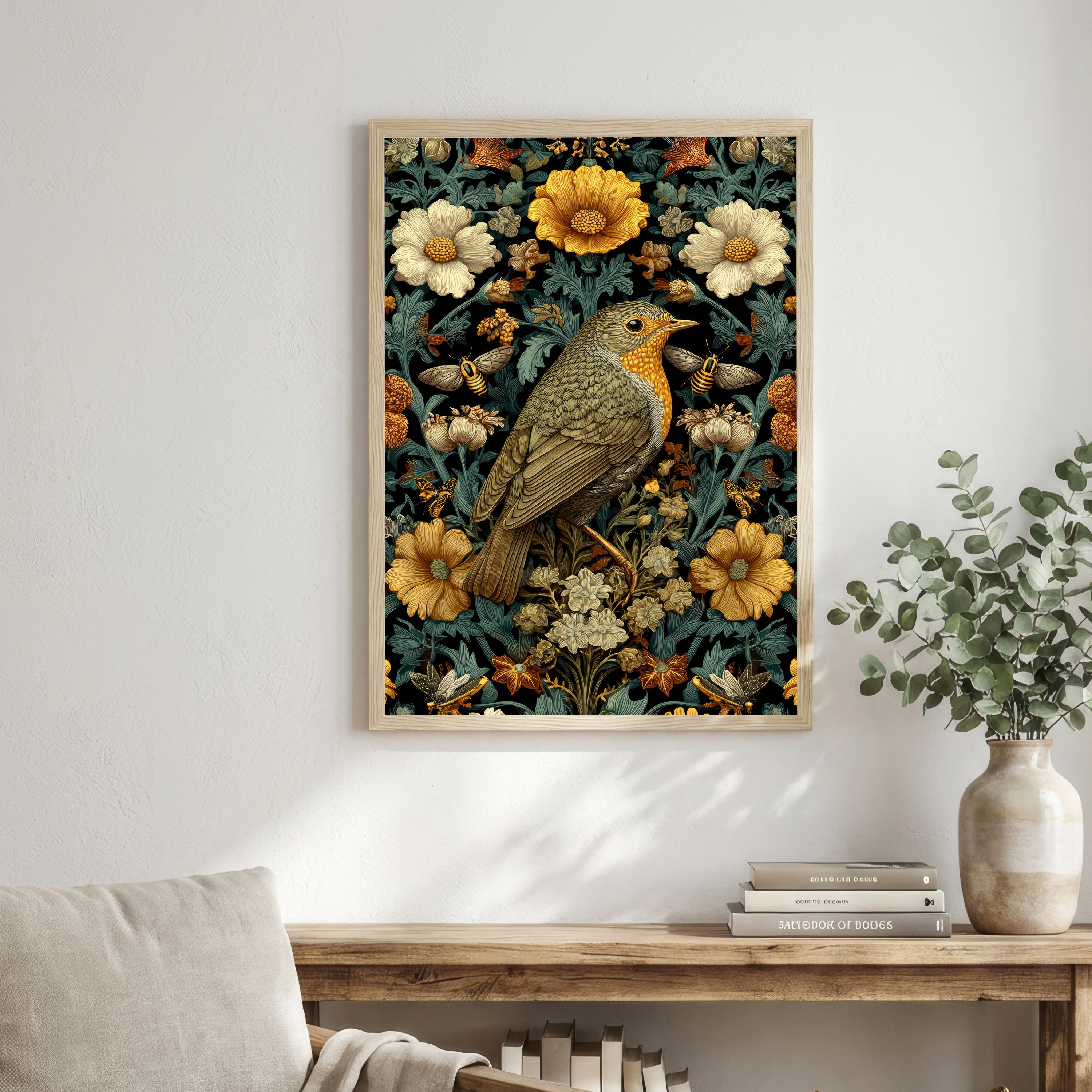 Songbird Floral Art Print