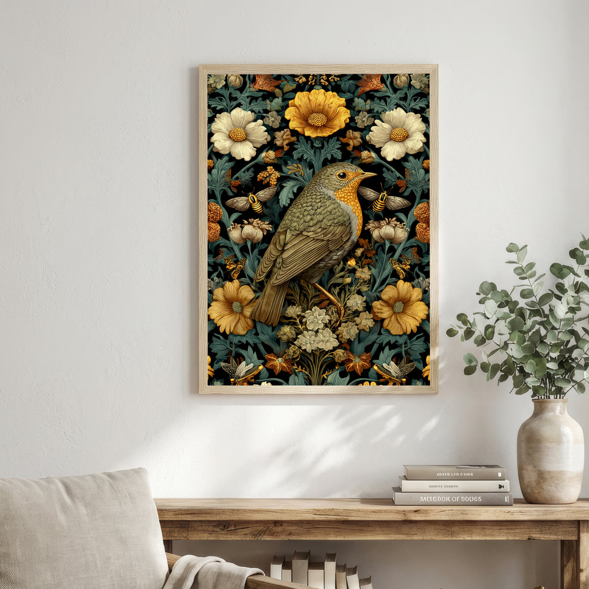 Songbird Floral Art Print