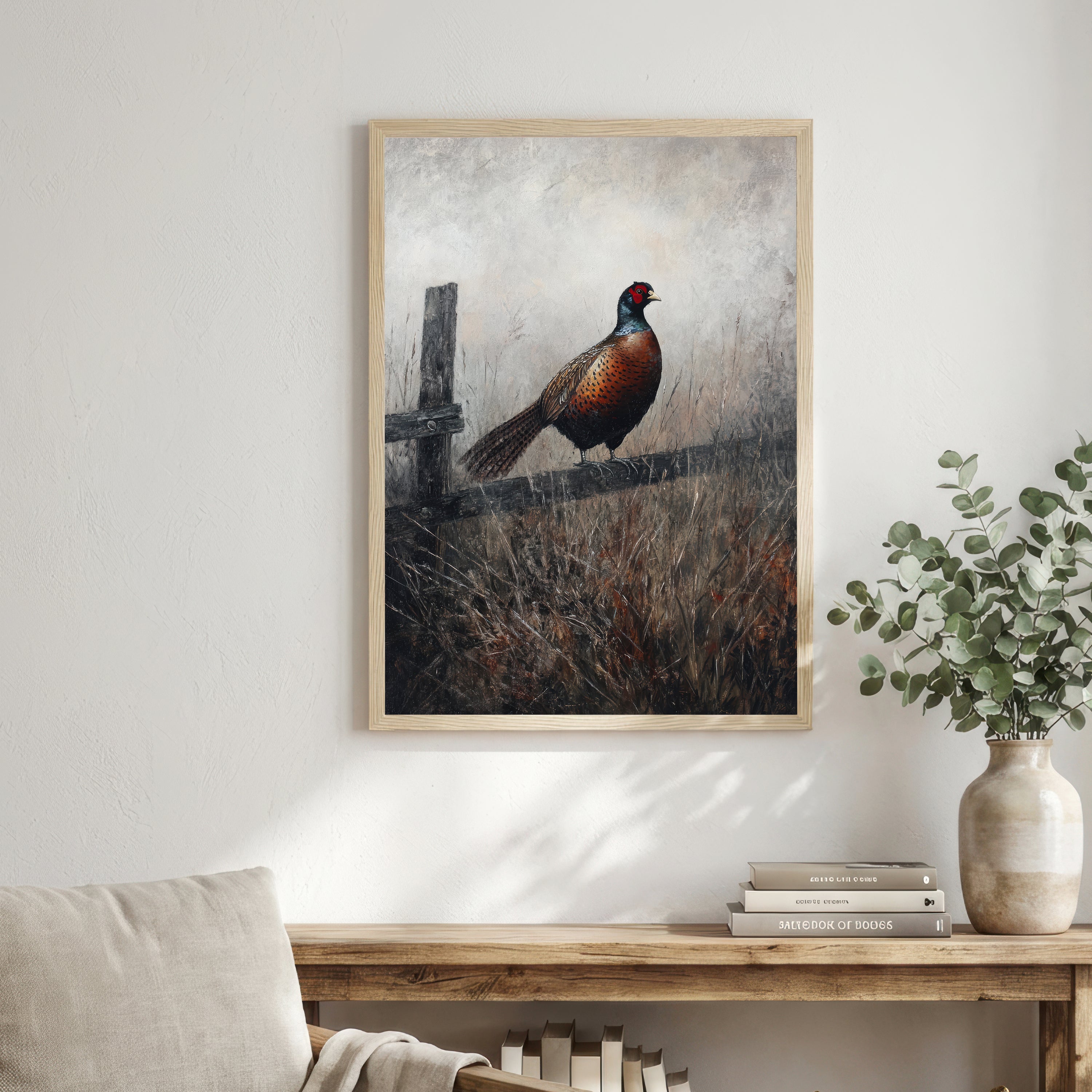 Pheasant Dark Wildlife Art Print
