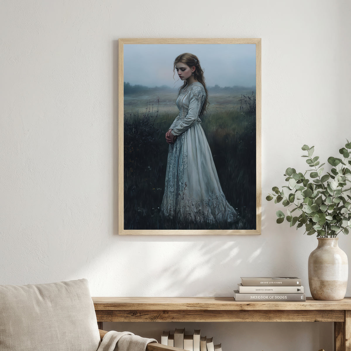 Romantic Woman Portrait Art Print