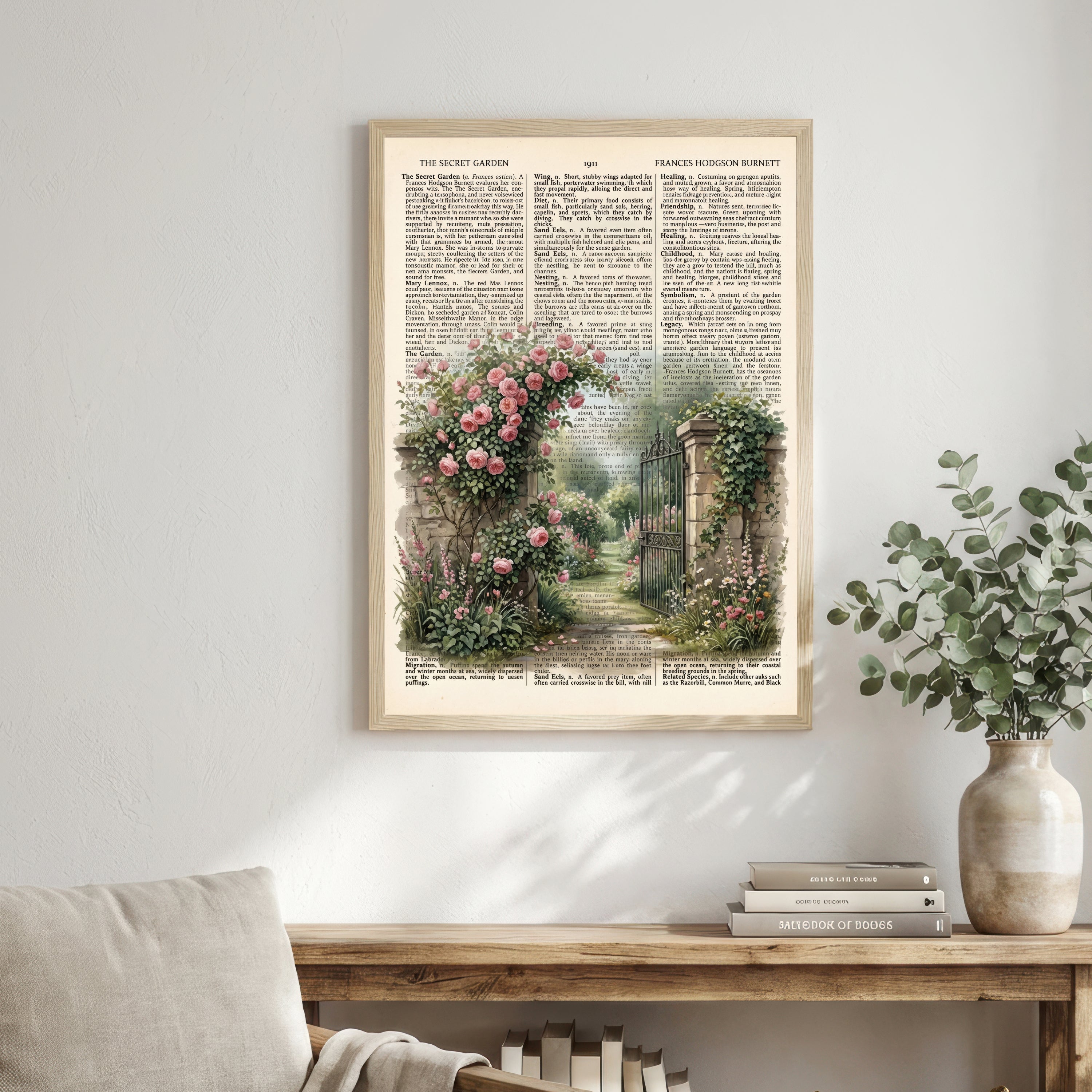 Secret Garden Rose Gate Art Print