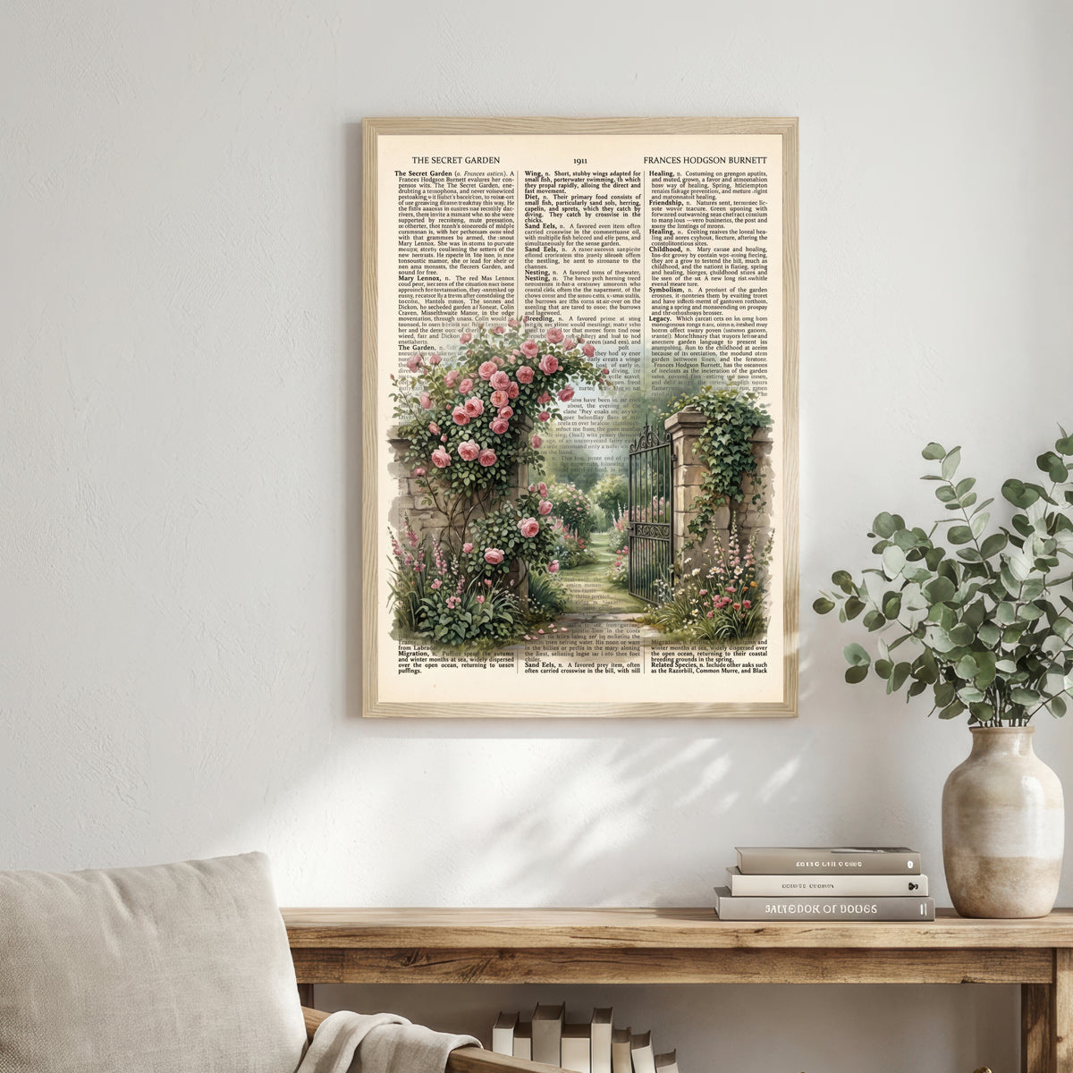 Secret Garden Rose Gate Art Print