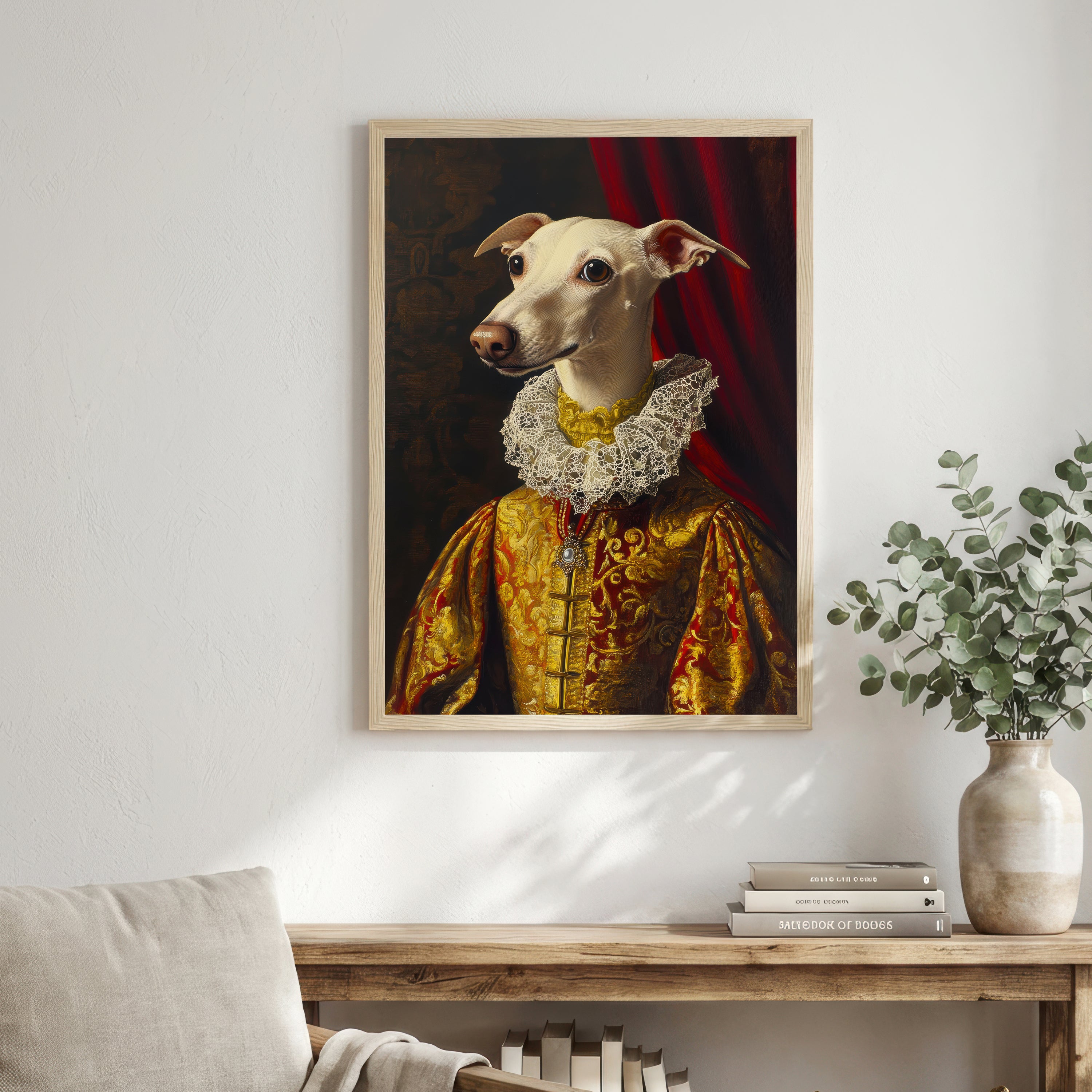 Aristocratic Dog Baroque Art Print