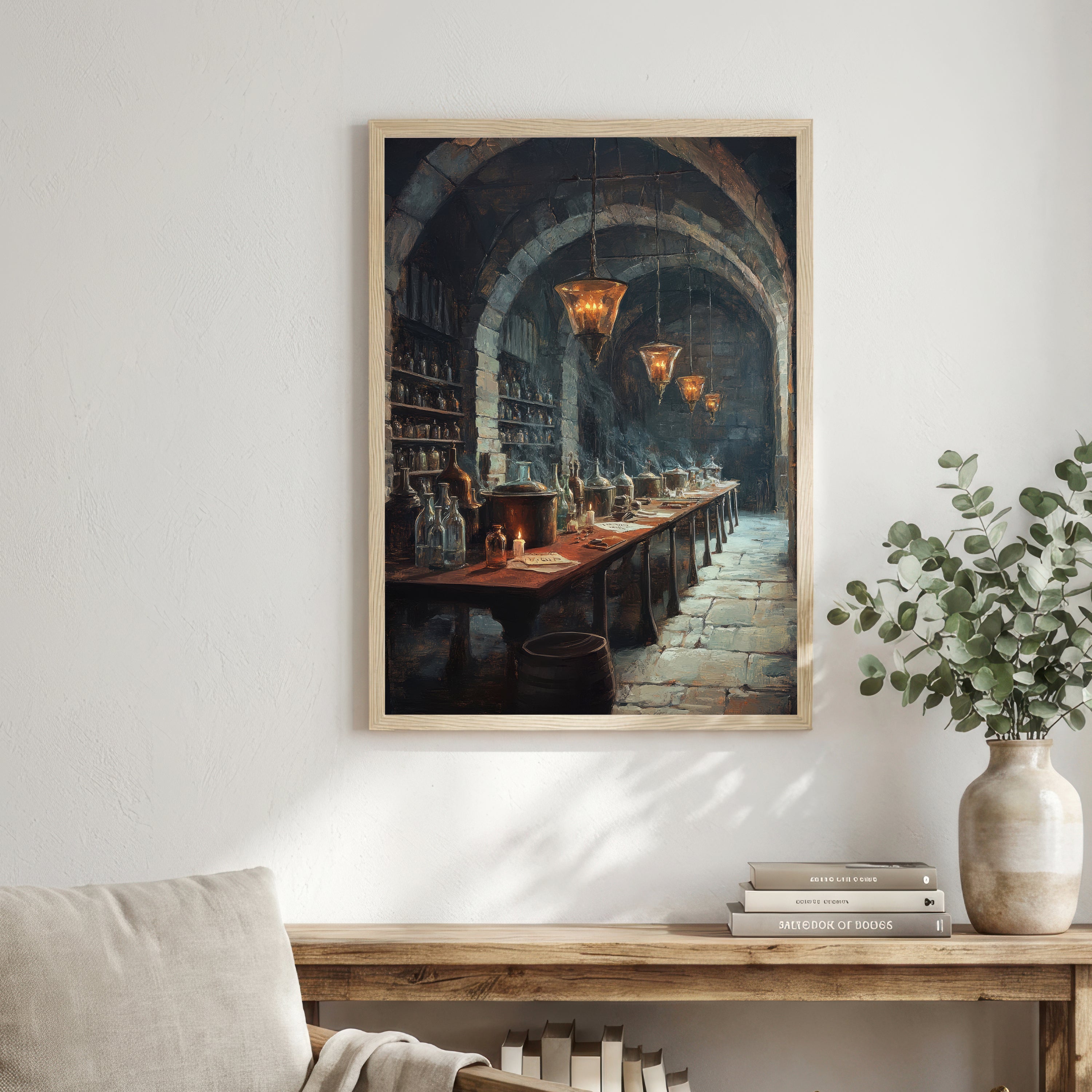 Gothic Tavern Interior Art Print