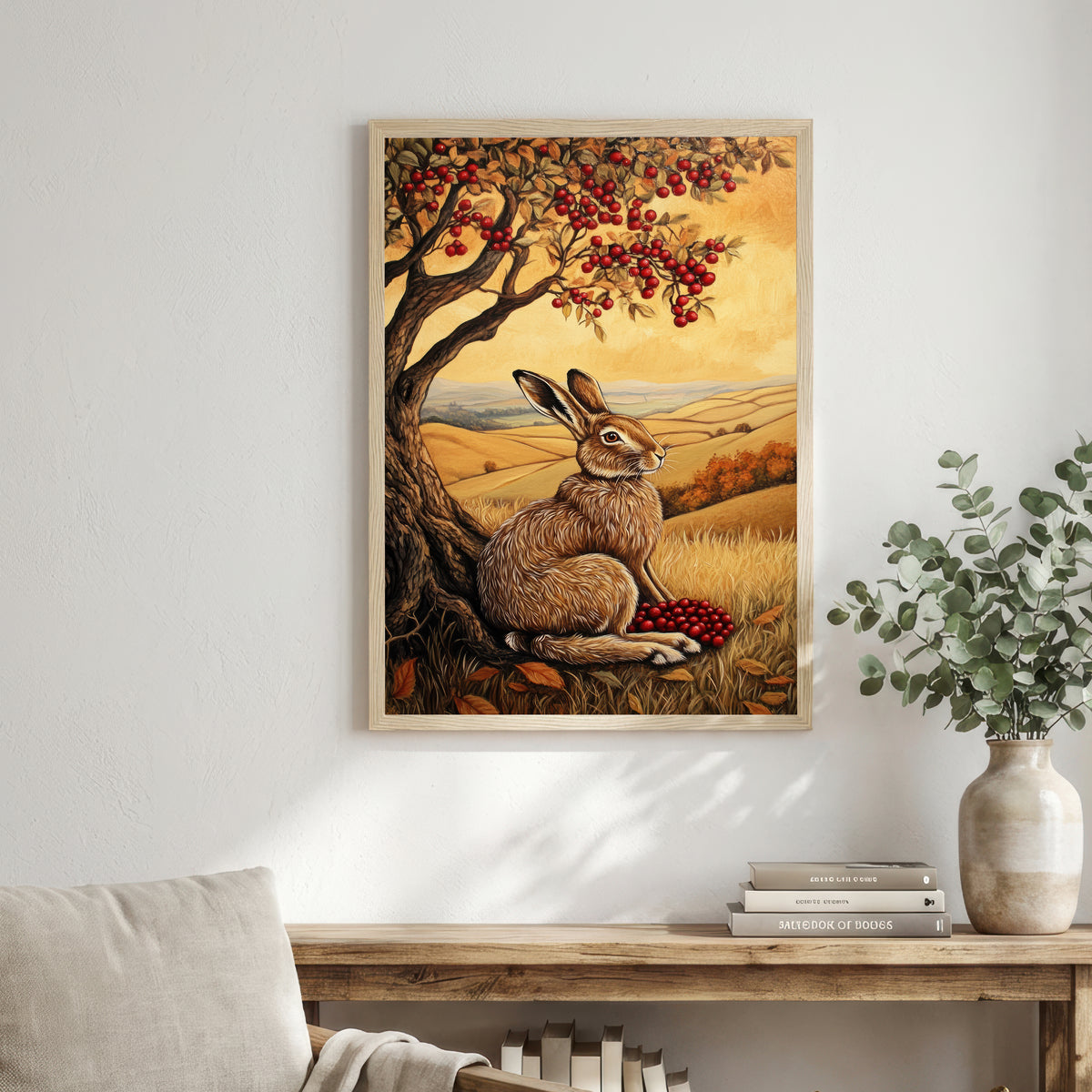 Woodland Hare Countryside Art Print