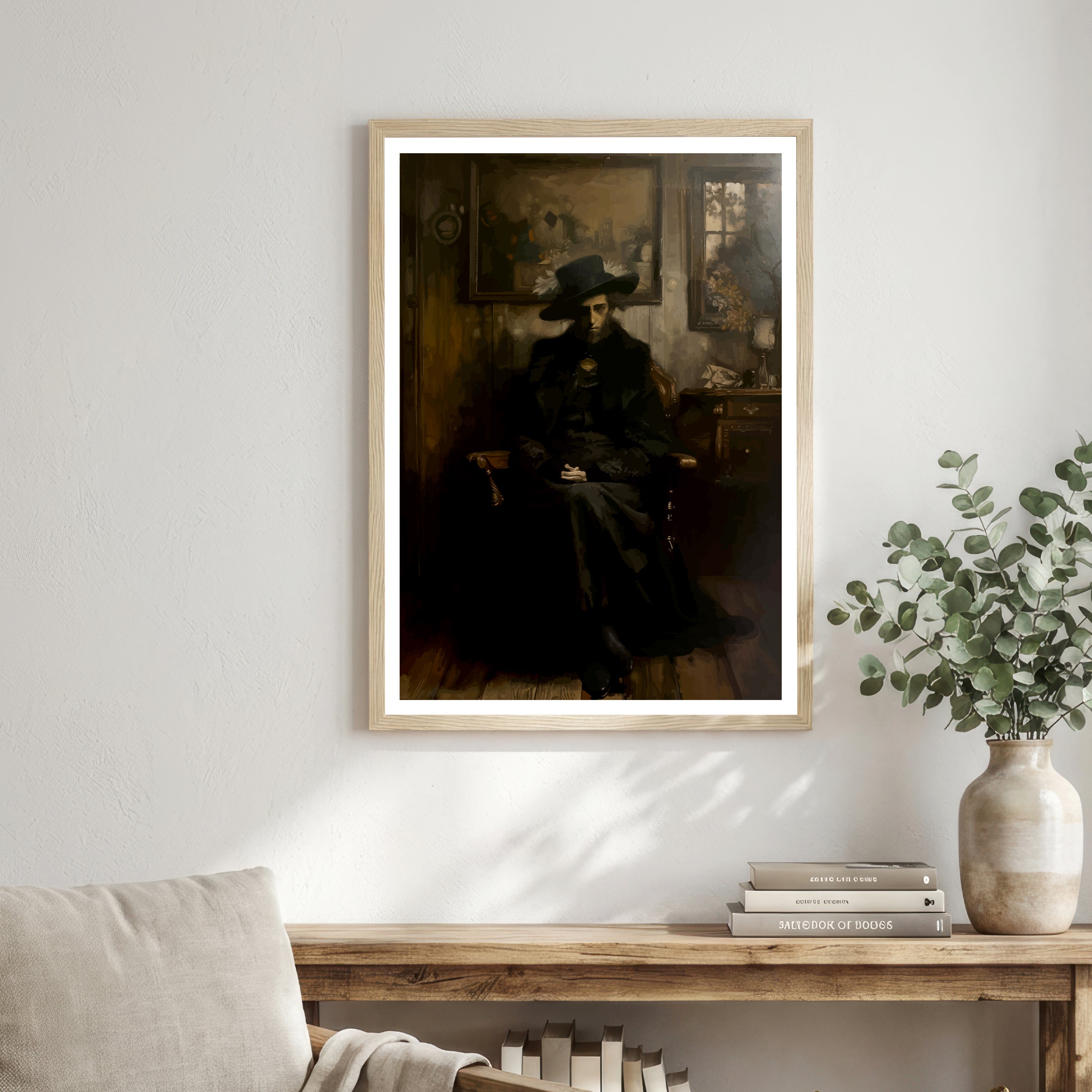 Mysterious Gentleman Dark Academia Art Print