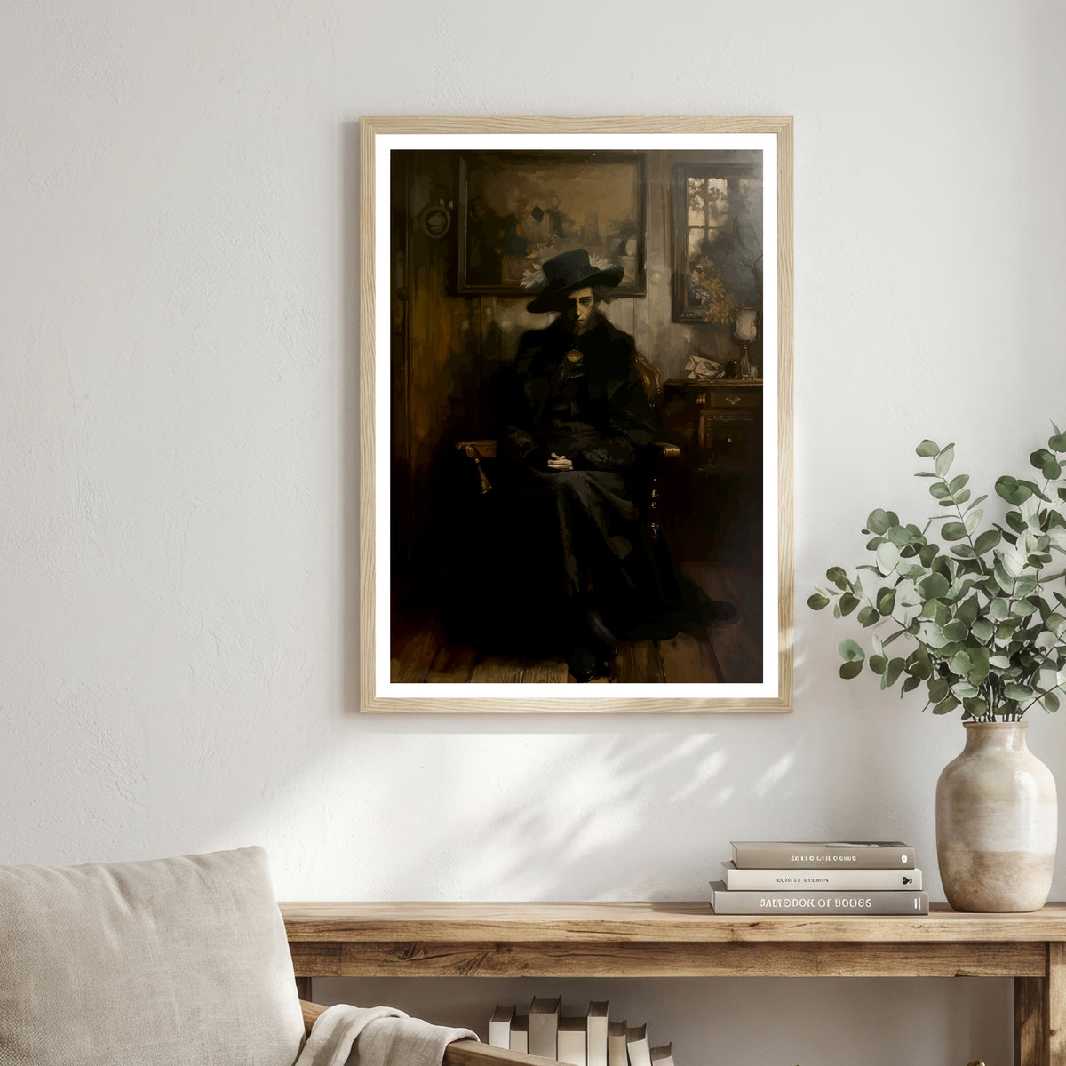 Mysterious Gentleman Dark Academia Art Print