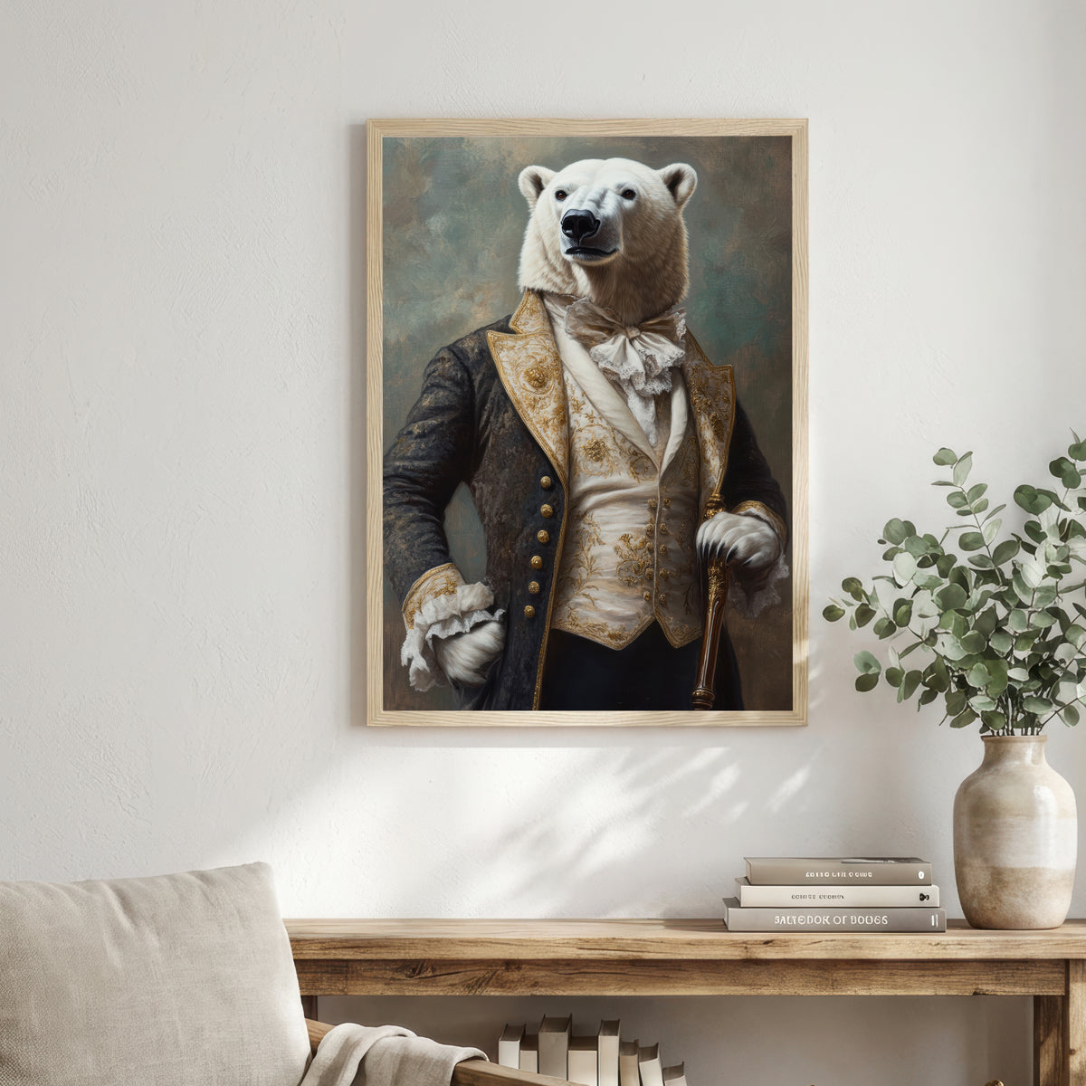 Aristocratic Polar Bear Art Print