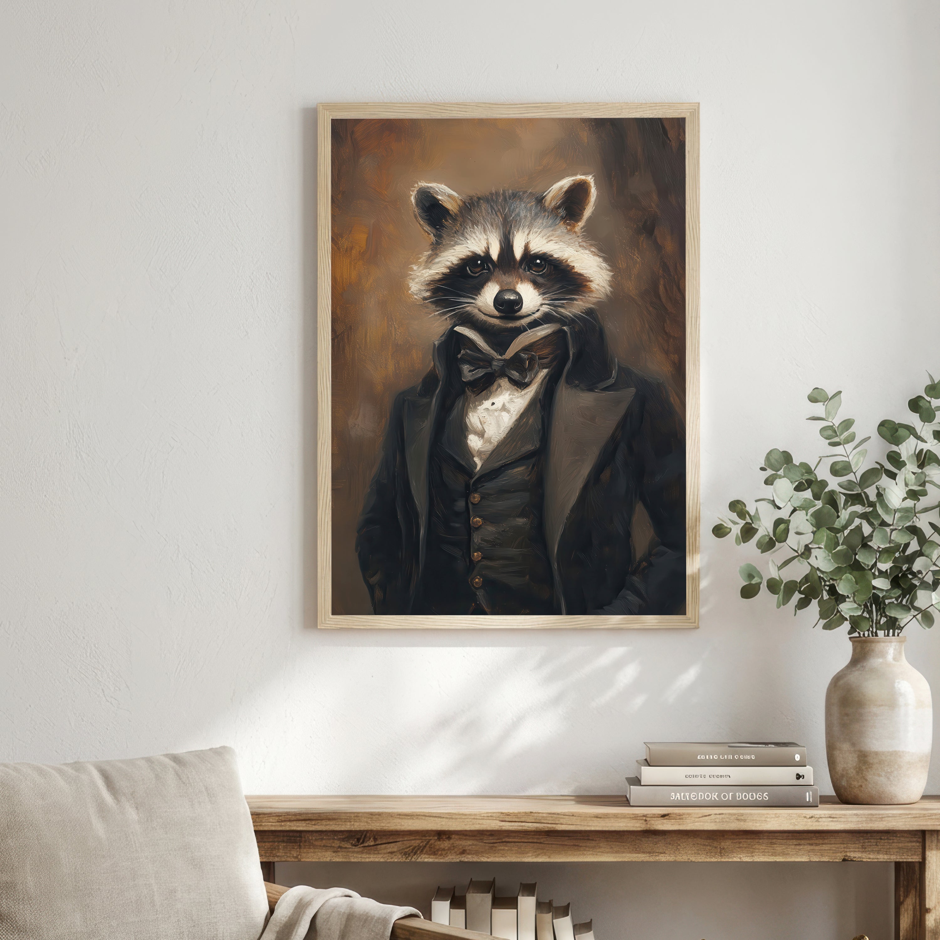 Raccoon Gentleman Art Print