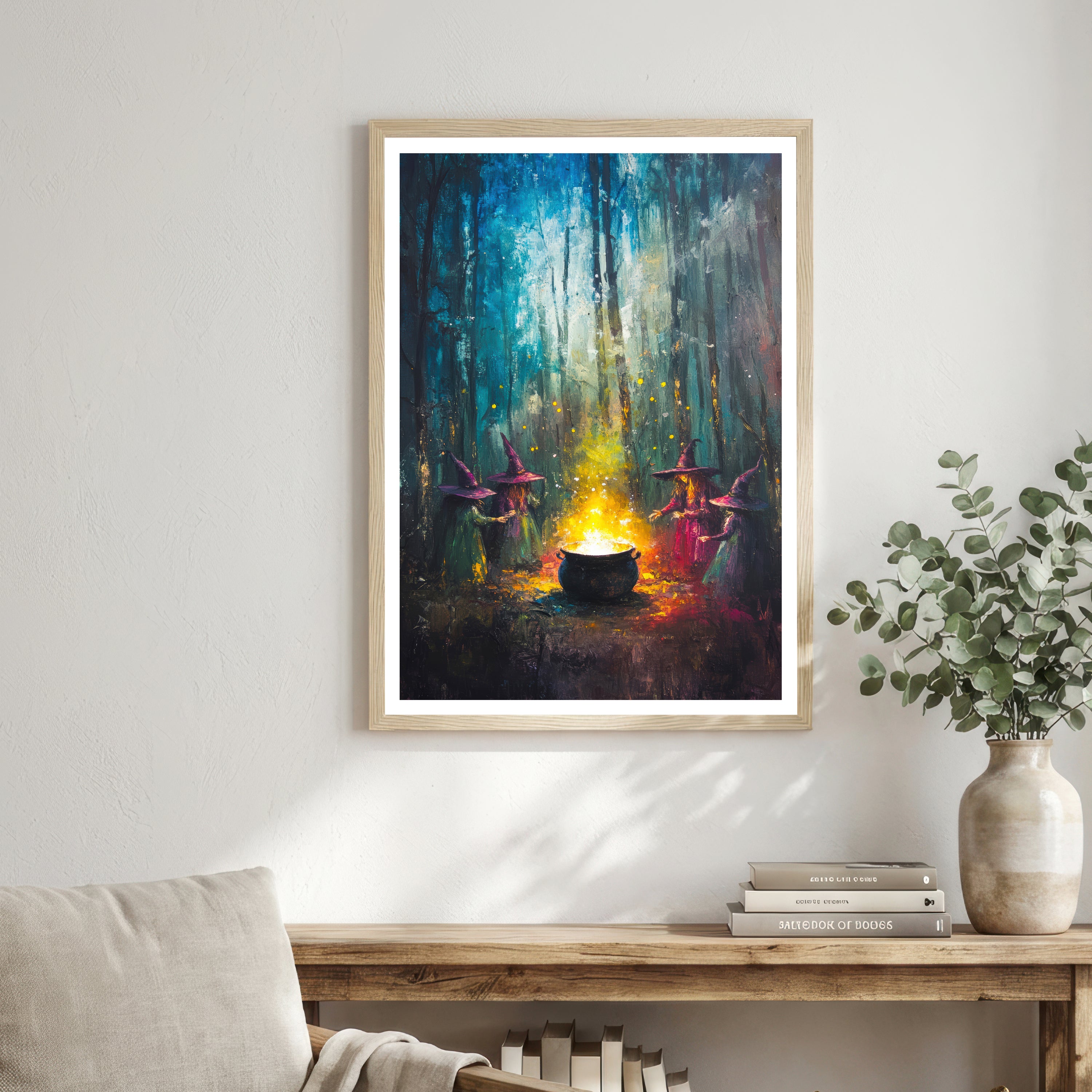 Witches Around a Cauldron Art Print