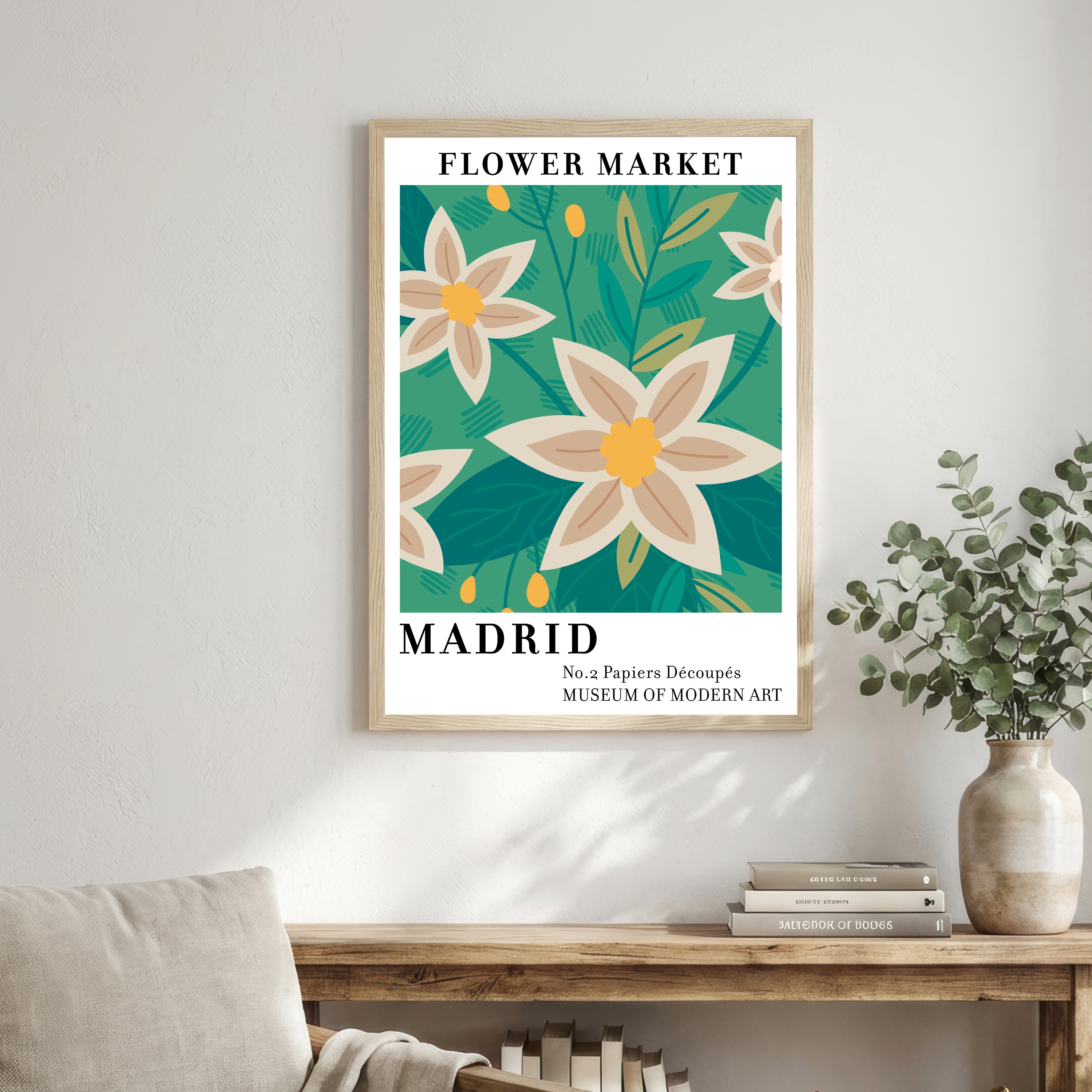 Madrid Flower Market Art Print