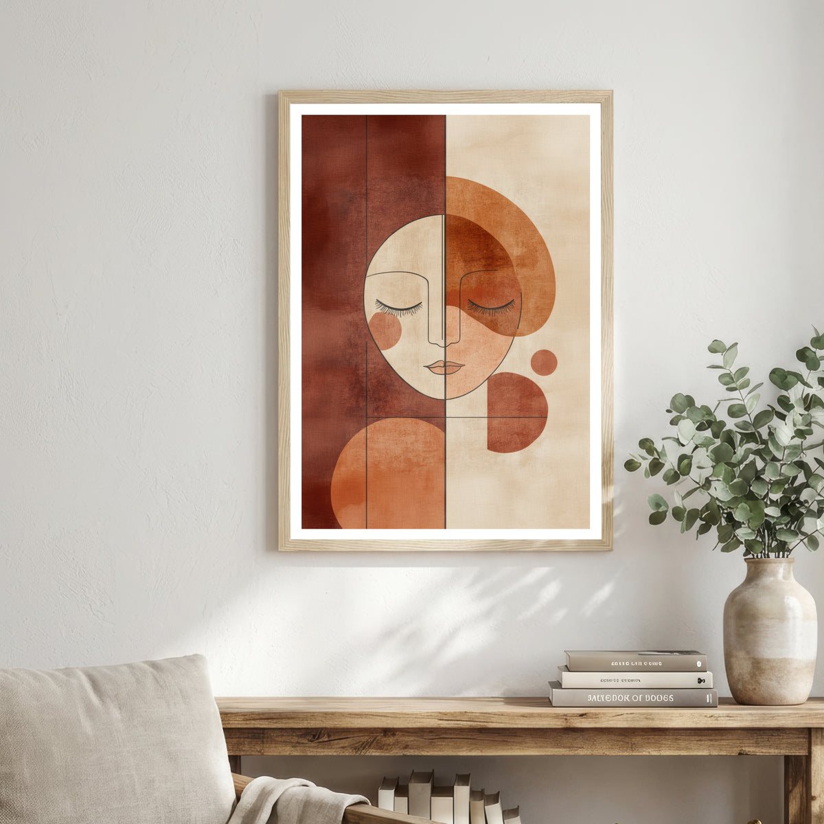 Geometric Woman Portrait Art Print
