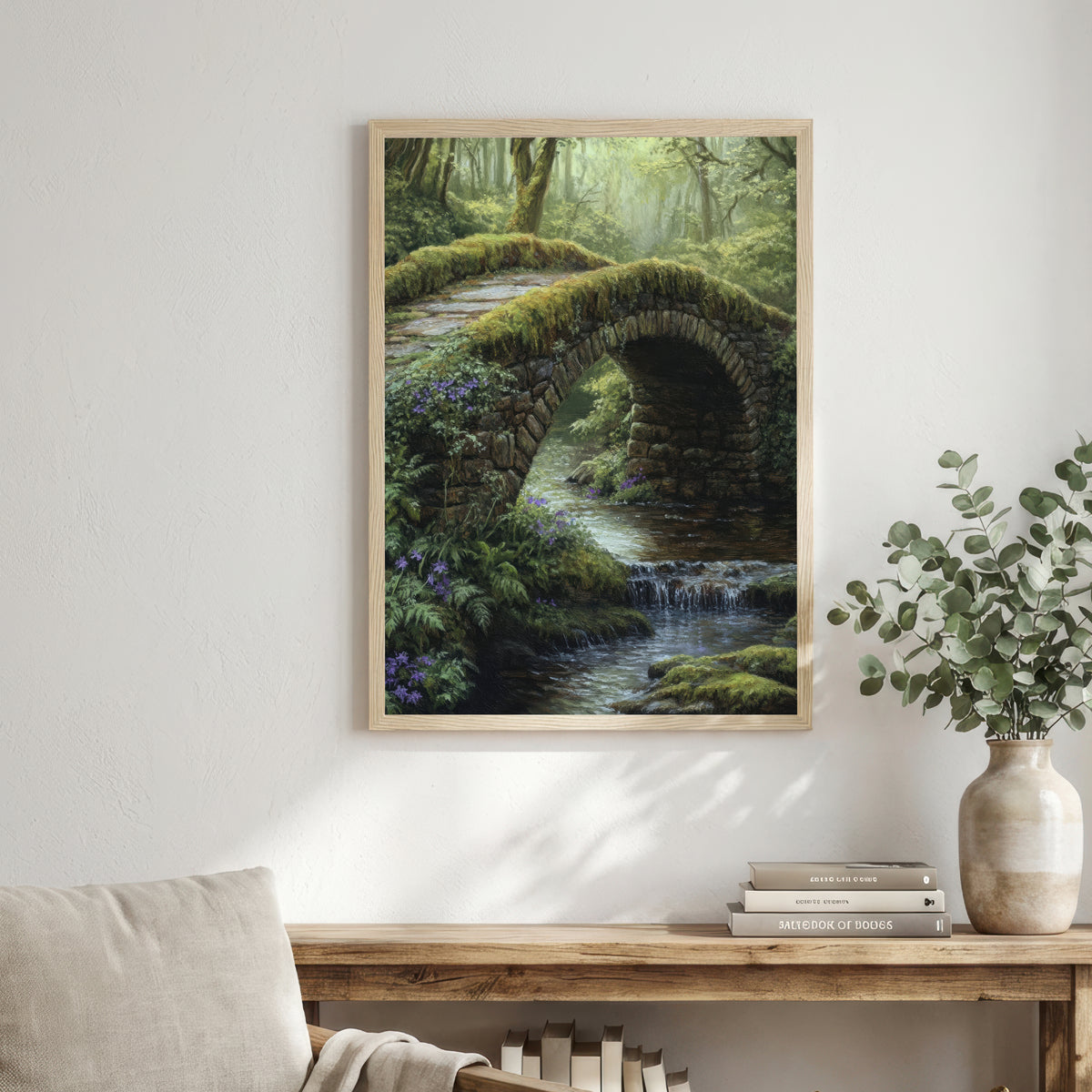 Mossy Woodland Stream Art Print