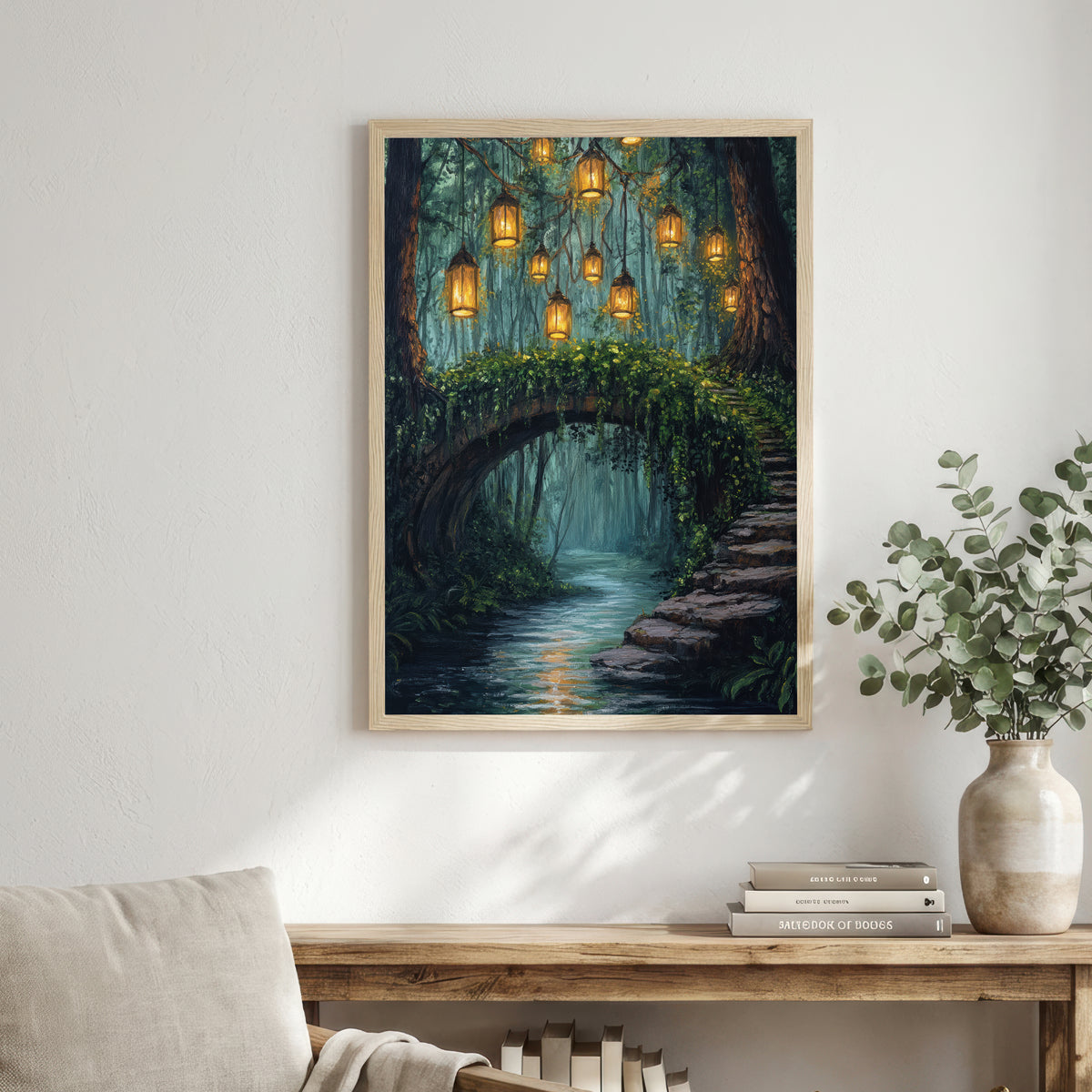Enchanted Forest Lantern Art Print