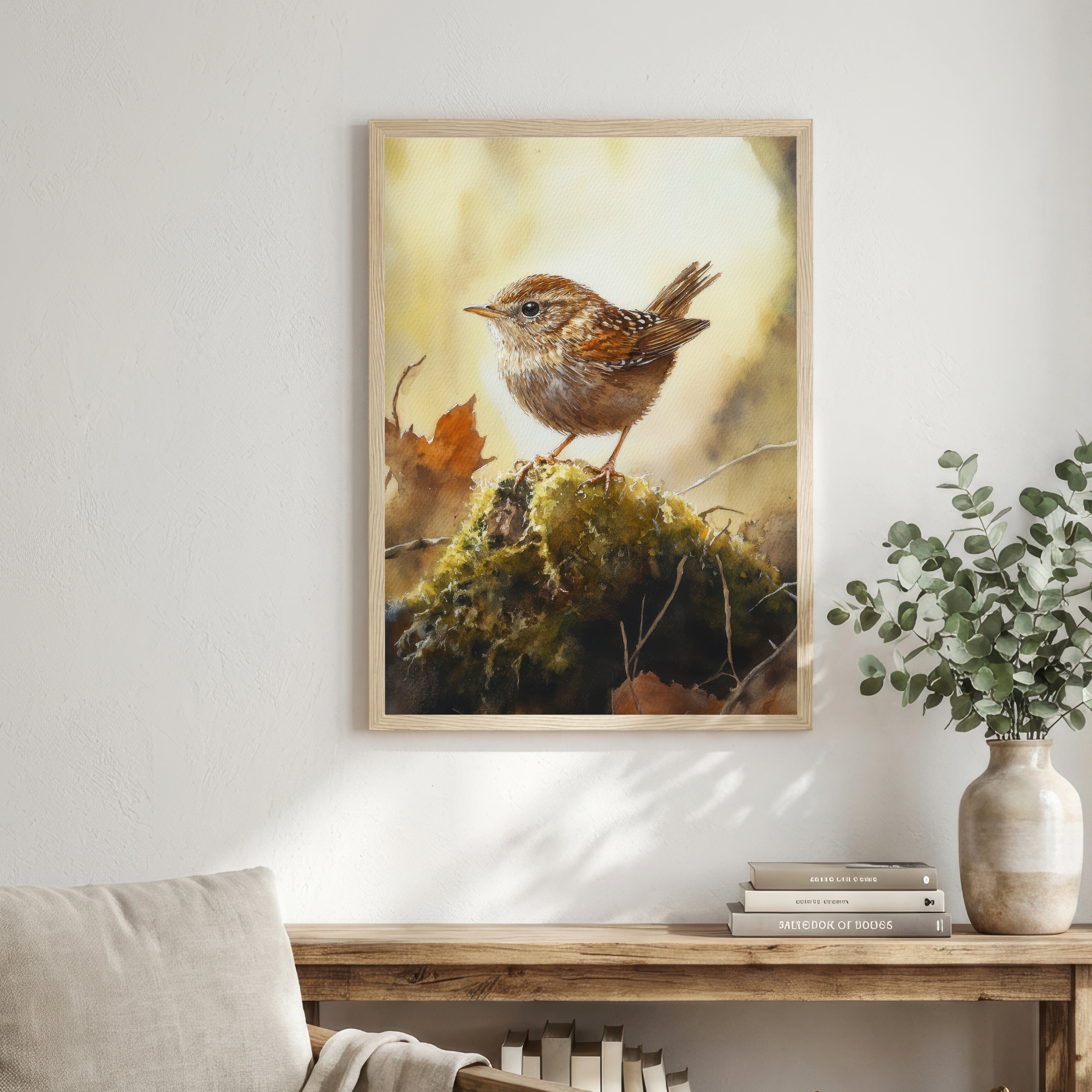 Brown Wren Watercolour Art Print