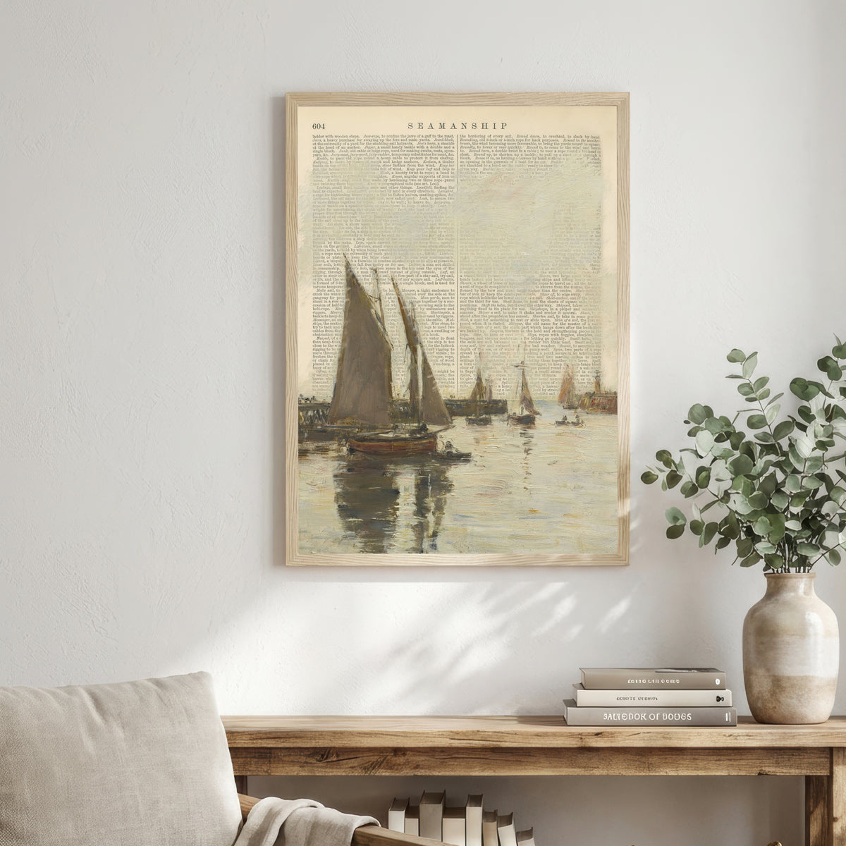 Vintage Sailboats Nautical Art Print