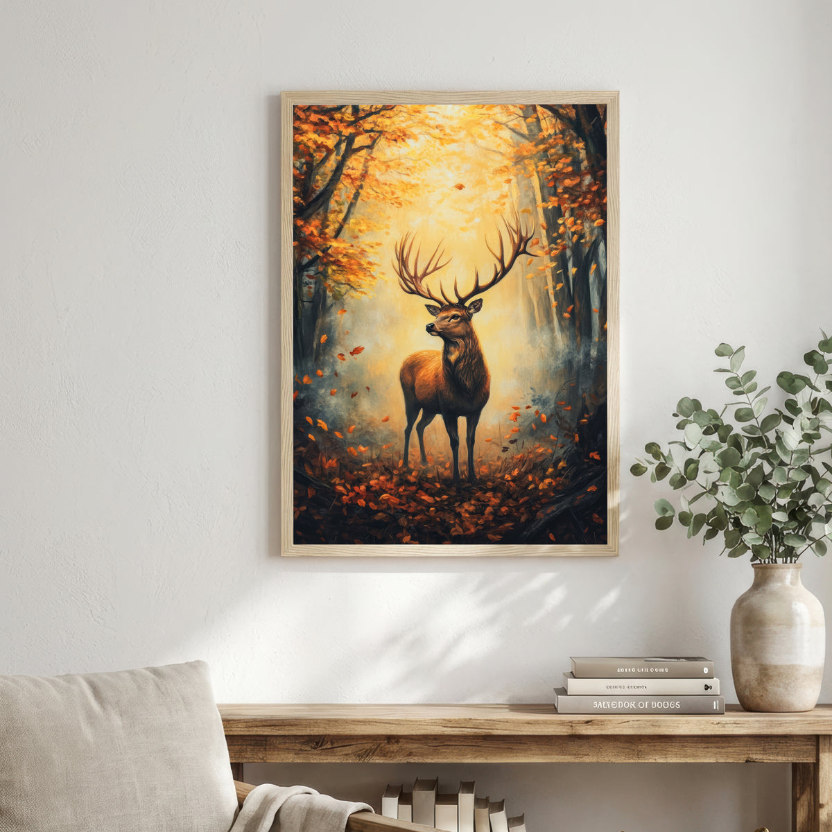 Majestic Stag Autumn Forest Art Print