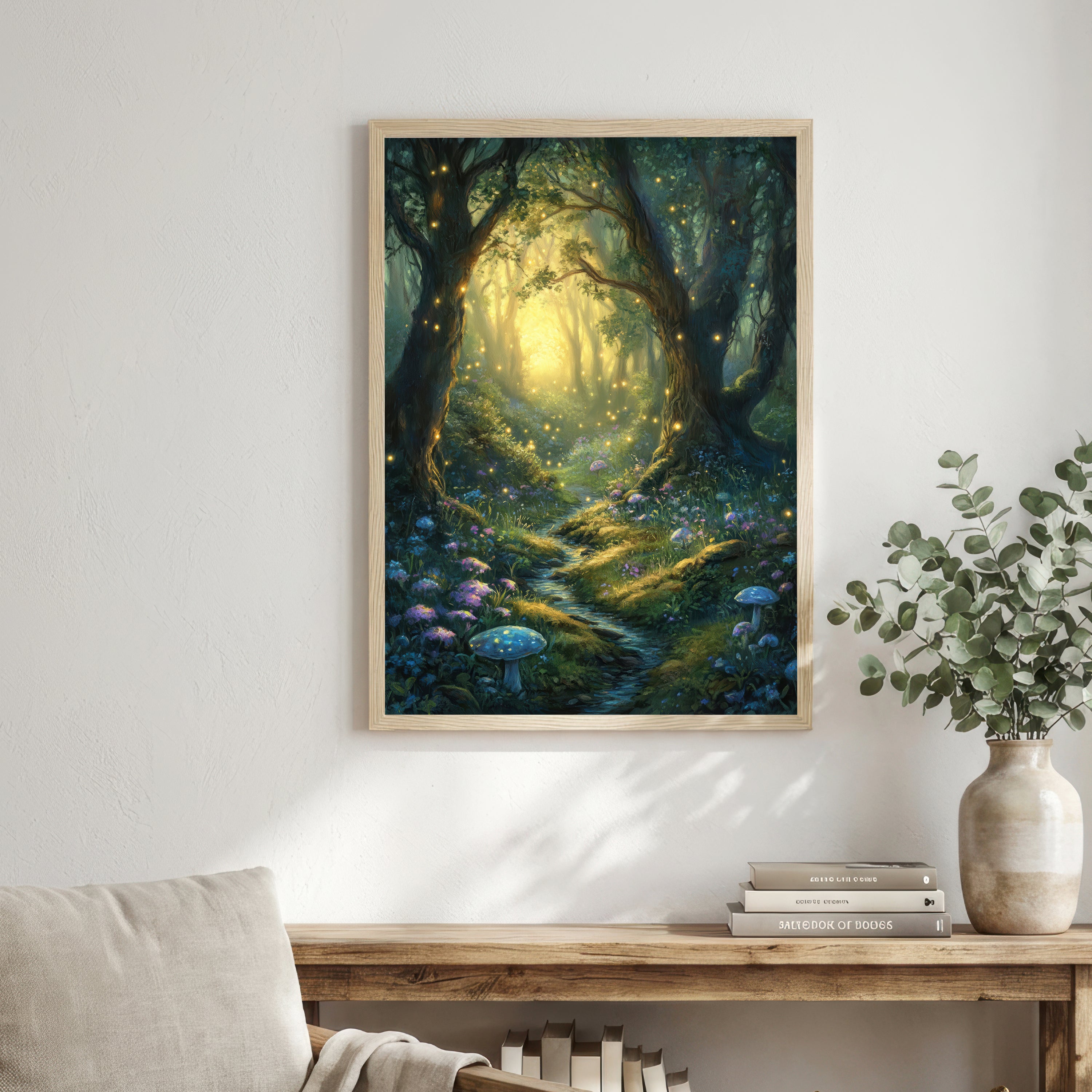 Enchanted Forest Firefly Art Print