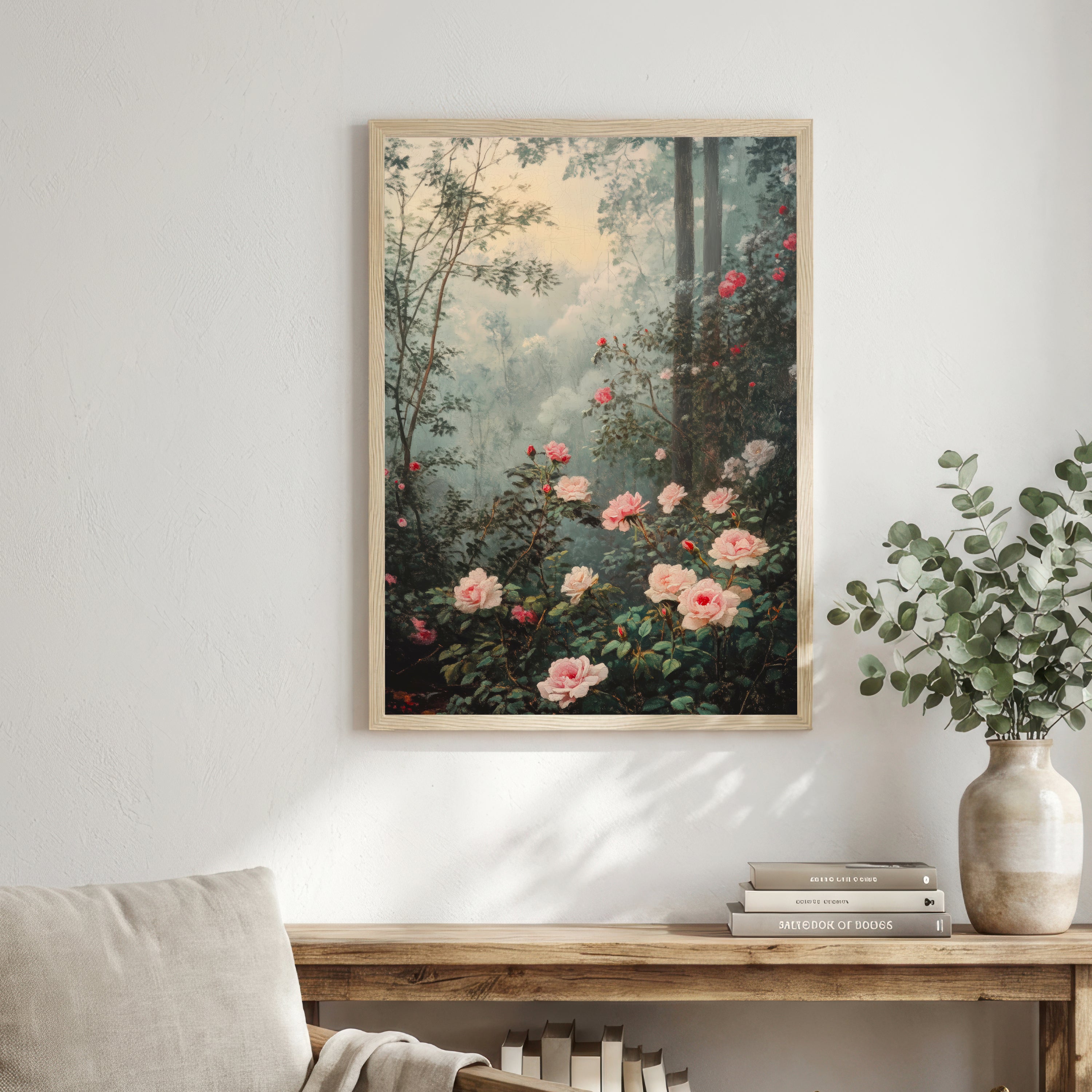 Romantic Rose Garden Art Print