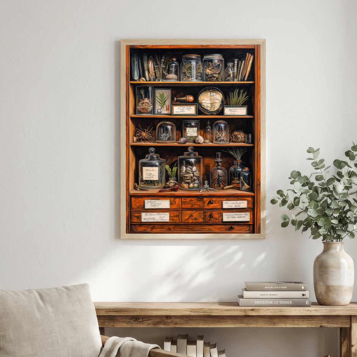 Apothecary Cabinet Dark Academia Art Print