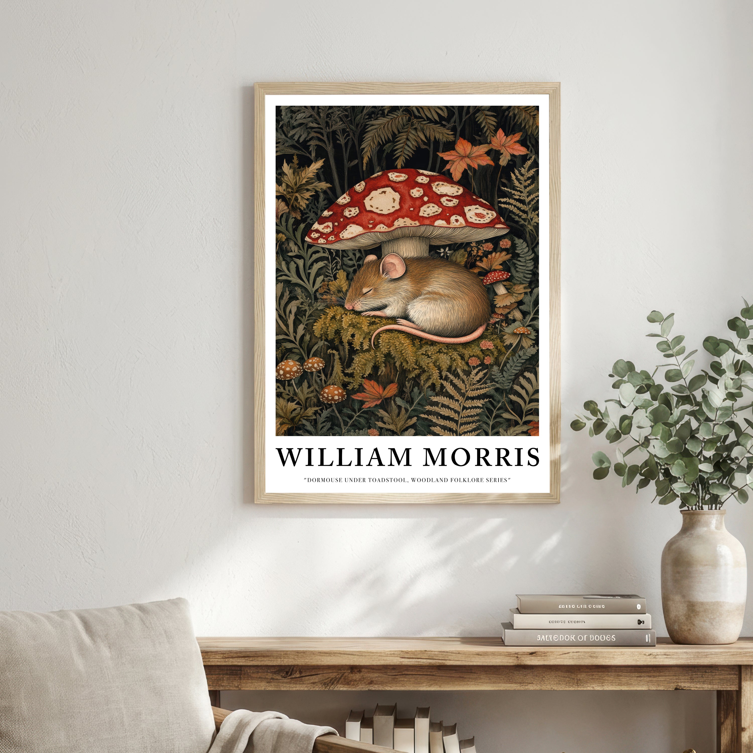 William Morris Inspired Dormouse Art Print