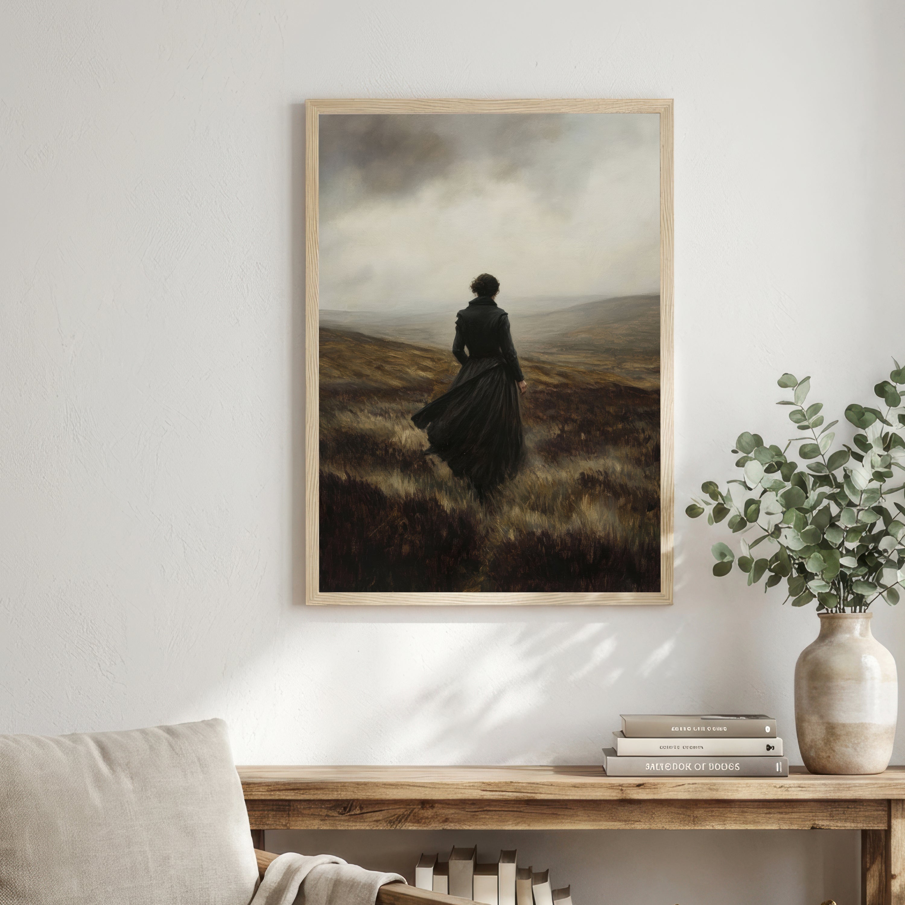 Gothic Woman on the Moor Art Print