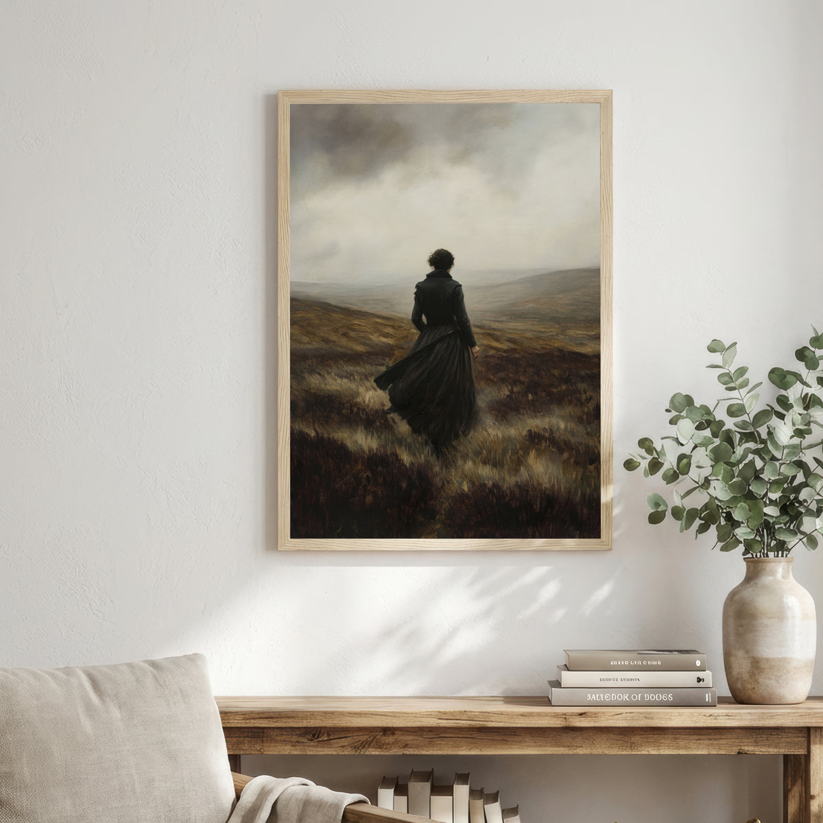 Gothic Woman on the Moor Art Print