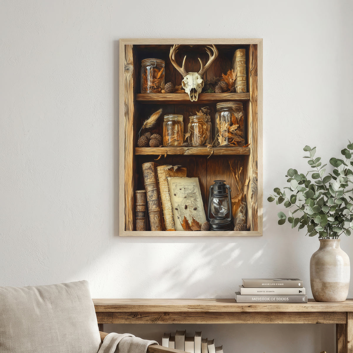 Deer Skull Dark Academia Art Print