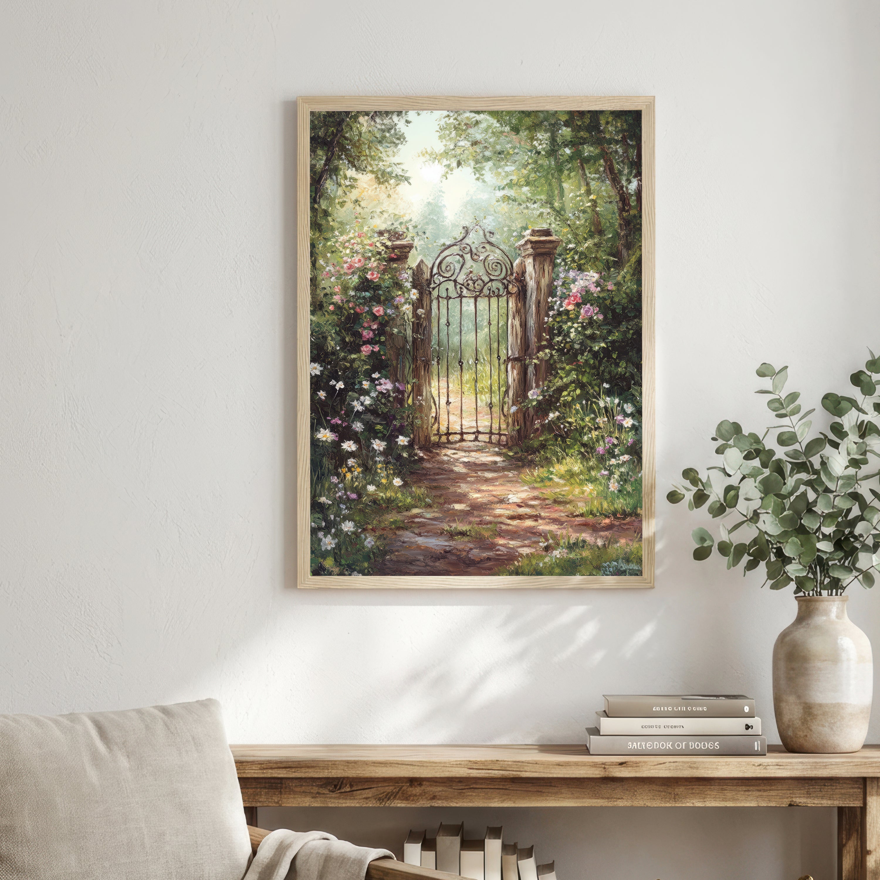 Enchanted Garden Gate Art Print