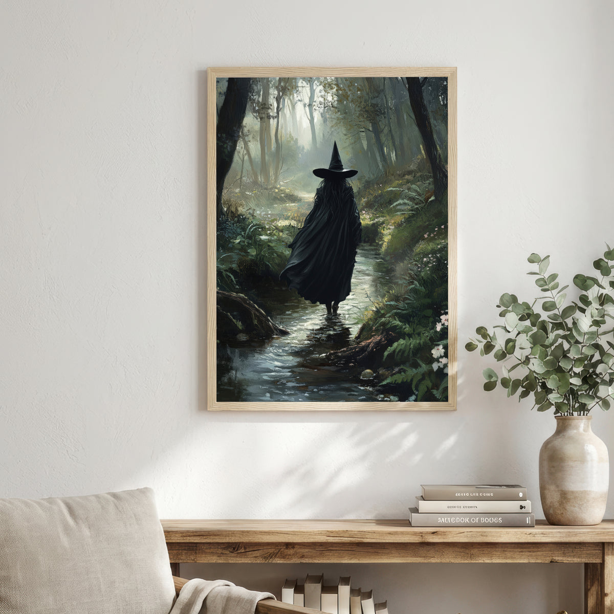Witch in Enchanted Forest Art Print