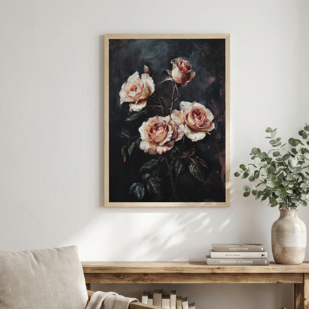 Dark Rose Botanical Art Print