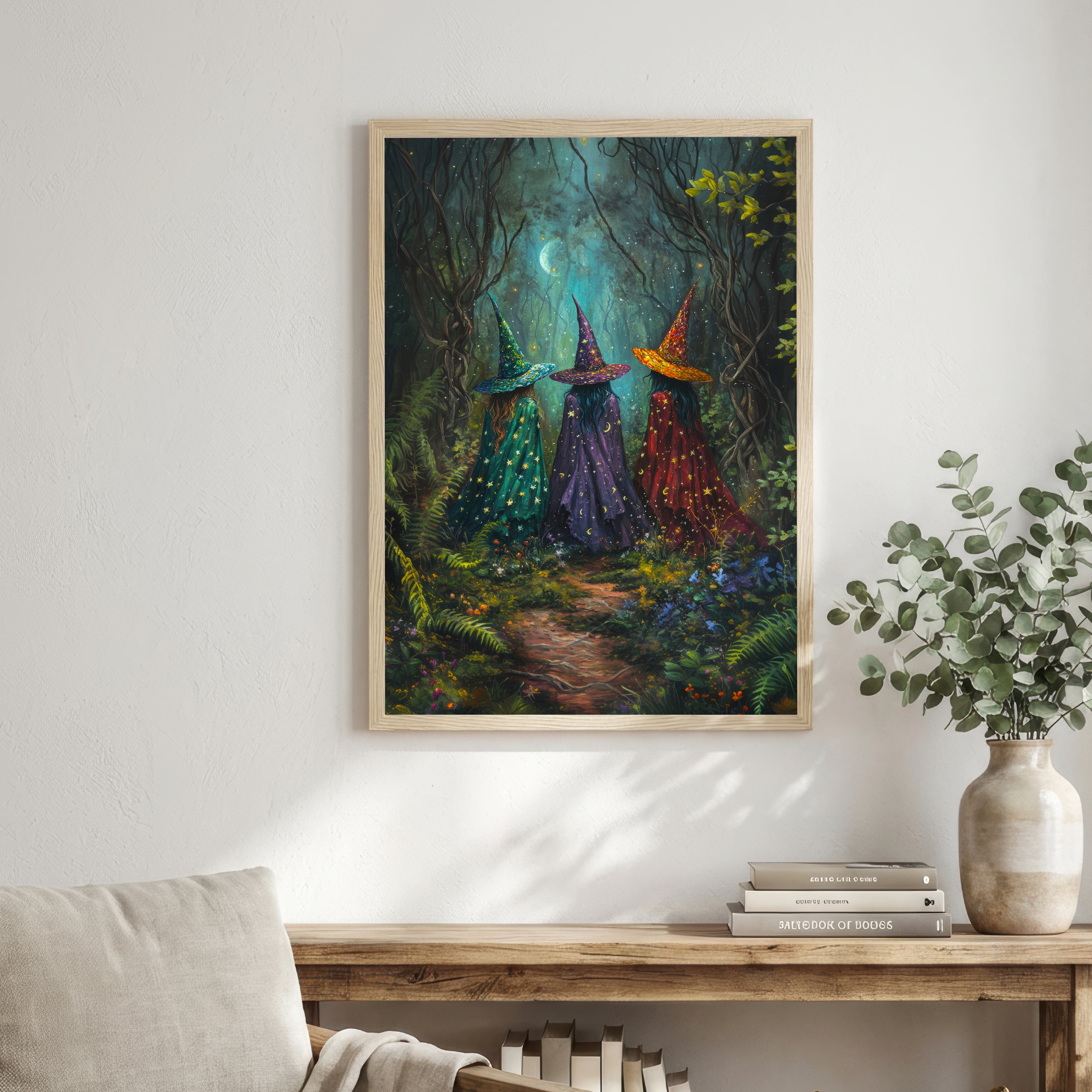 Three Witches Enchanted Forest Art Print
