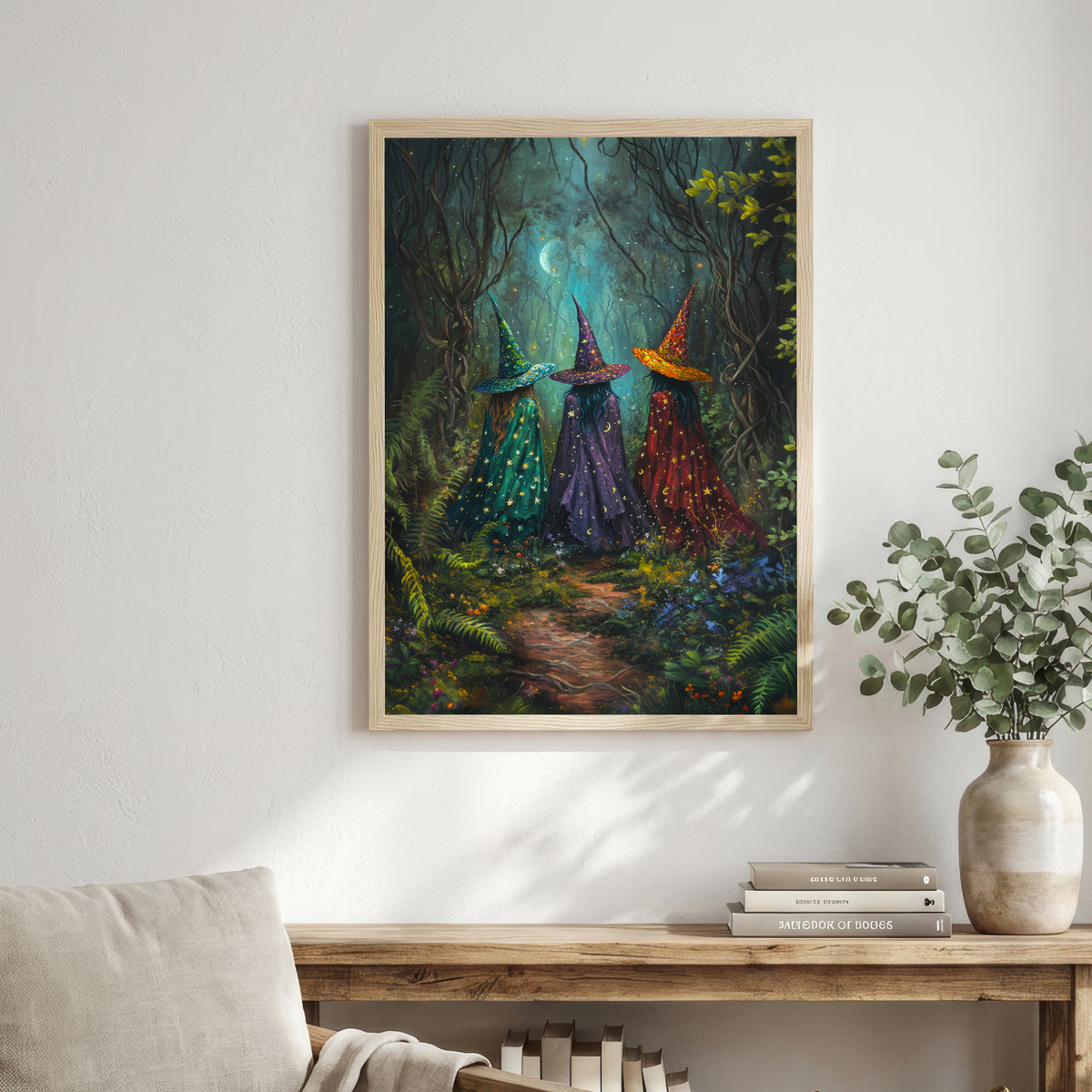 Three Witches Enchanted Forest Art Print
