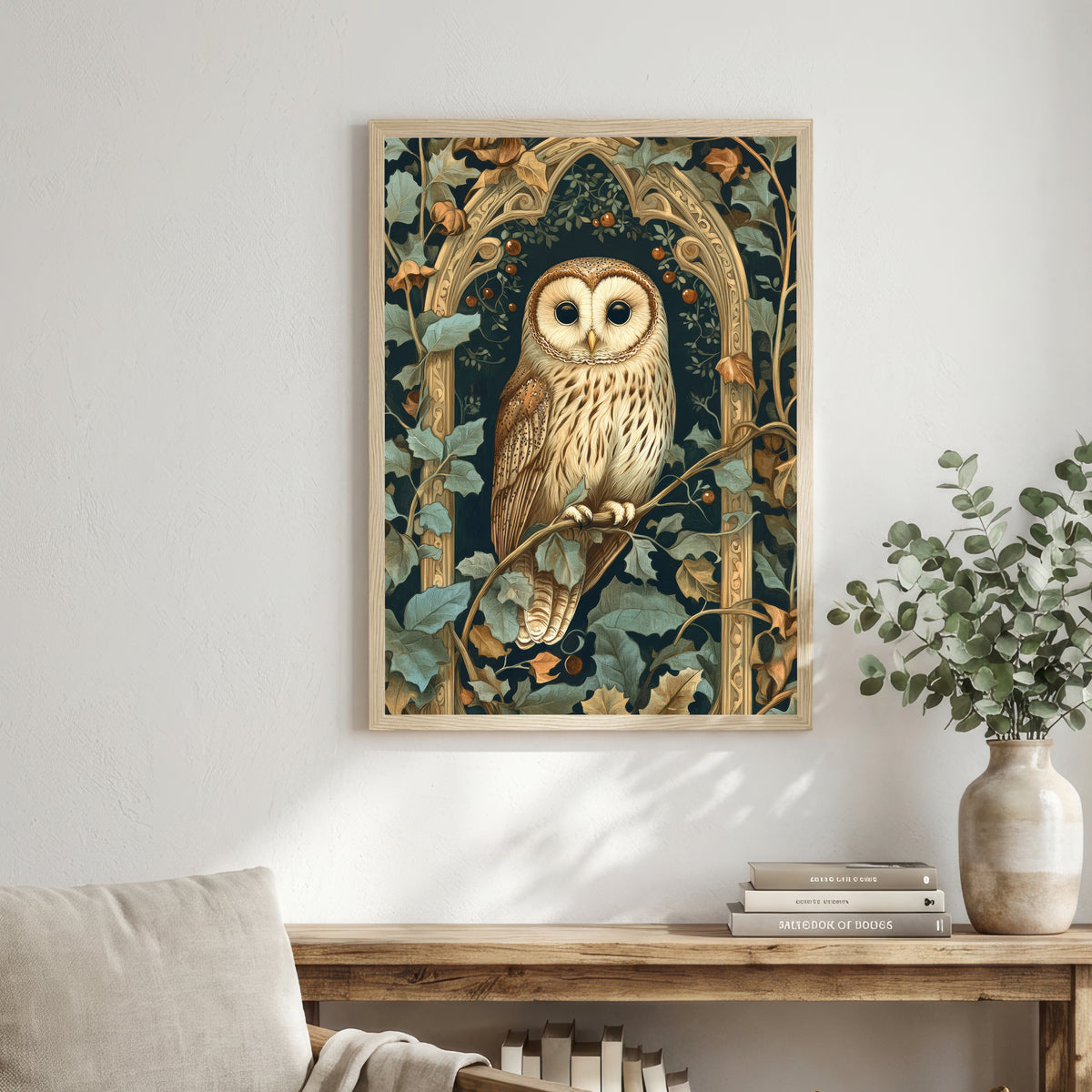 Ornate Owl Art Nouveau Art Print