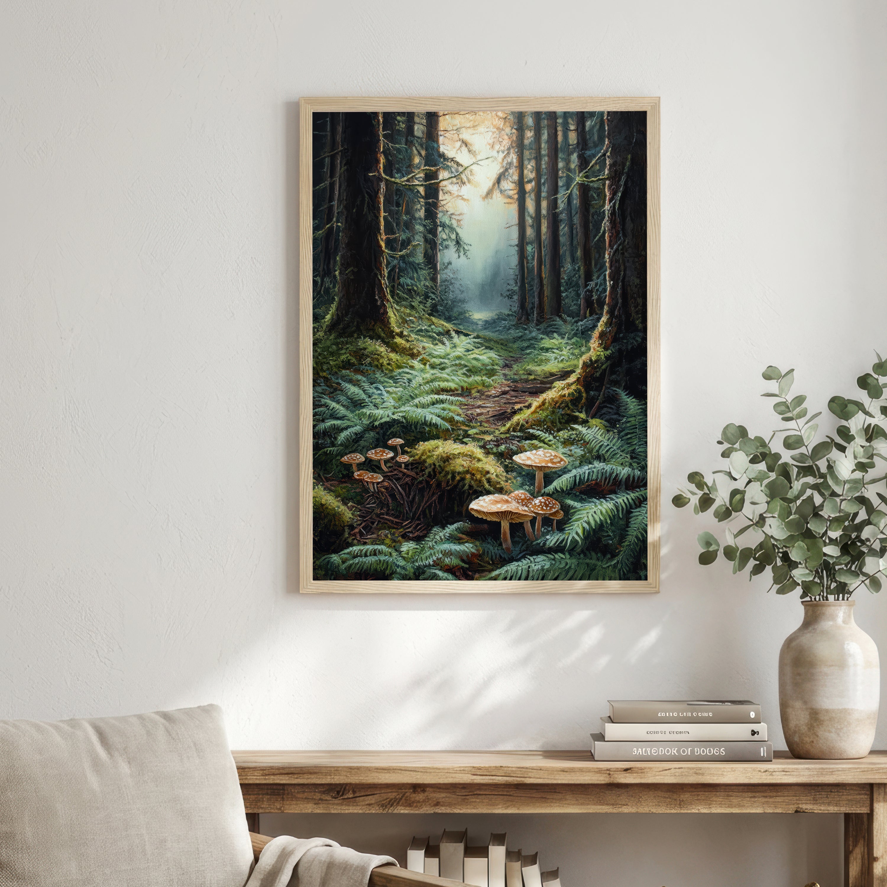 Enchanted Forest Mushroom Art Print