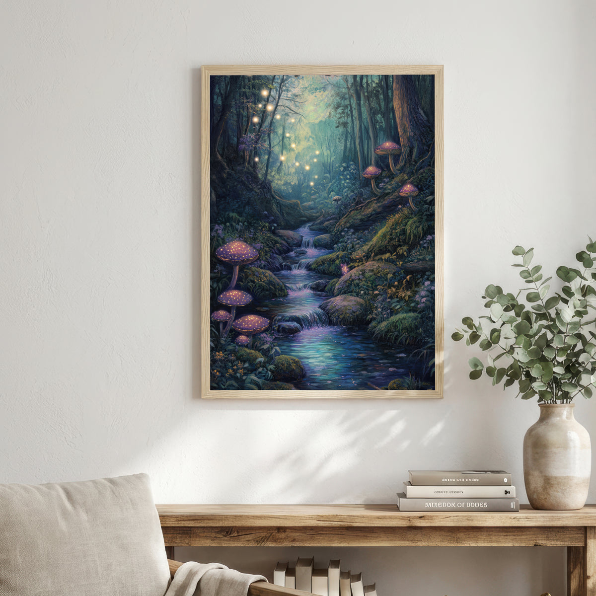 Enchanted Forest Mushroom Art Print
