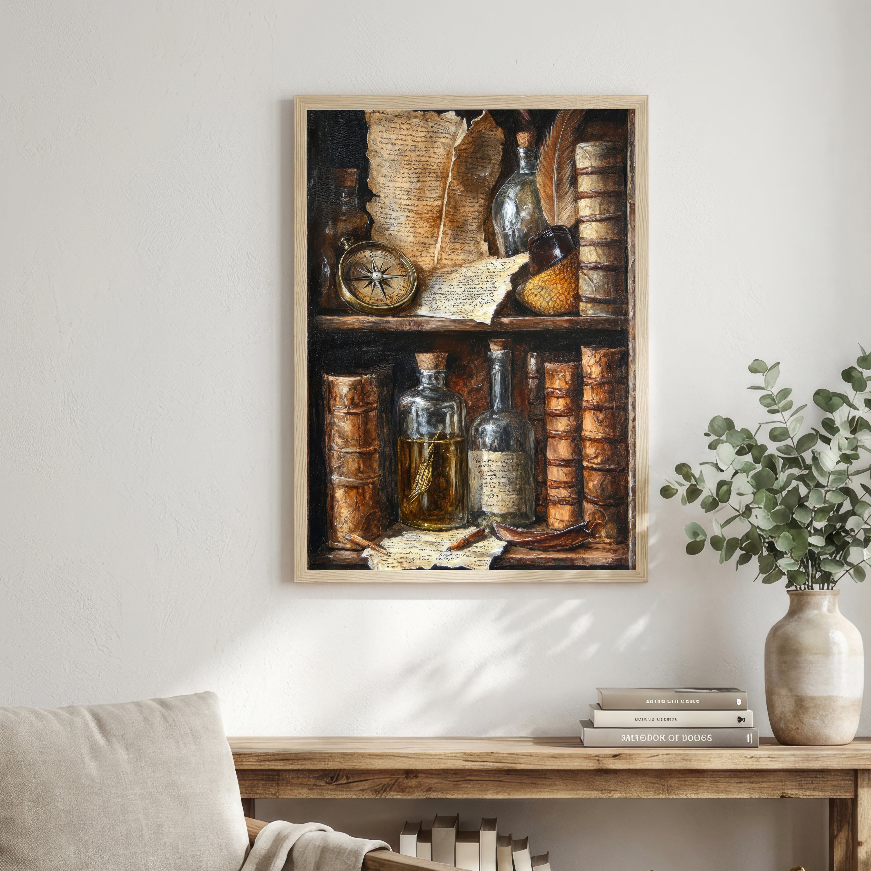 Dark Academia Study Still Life Art Print