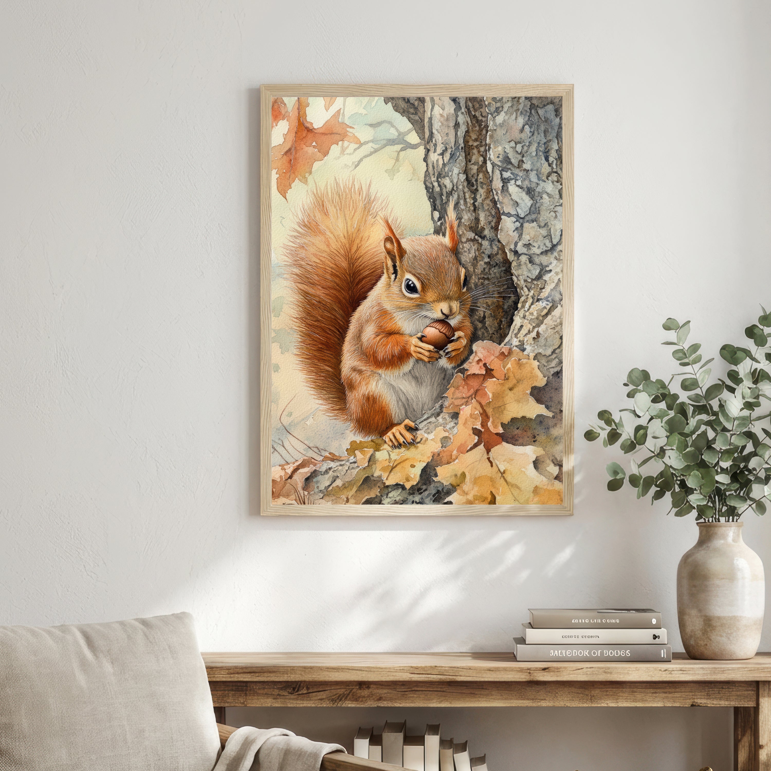 Red Squirrel Watercolour Art Print