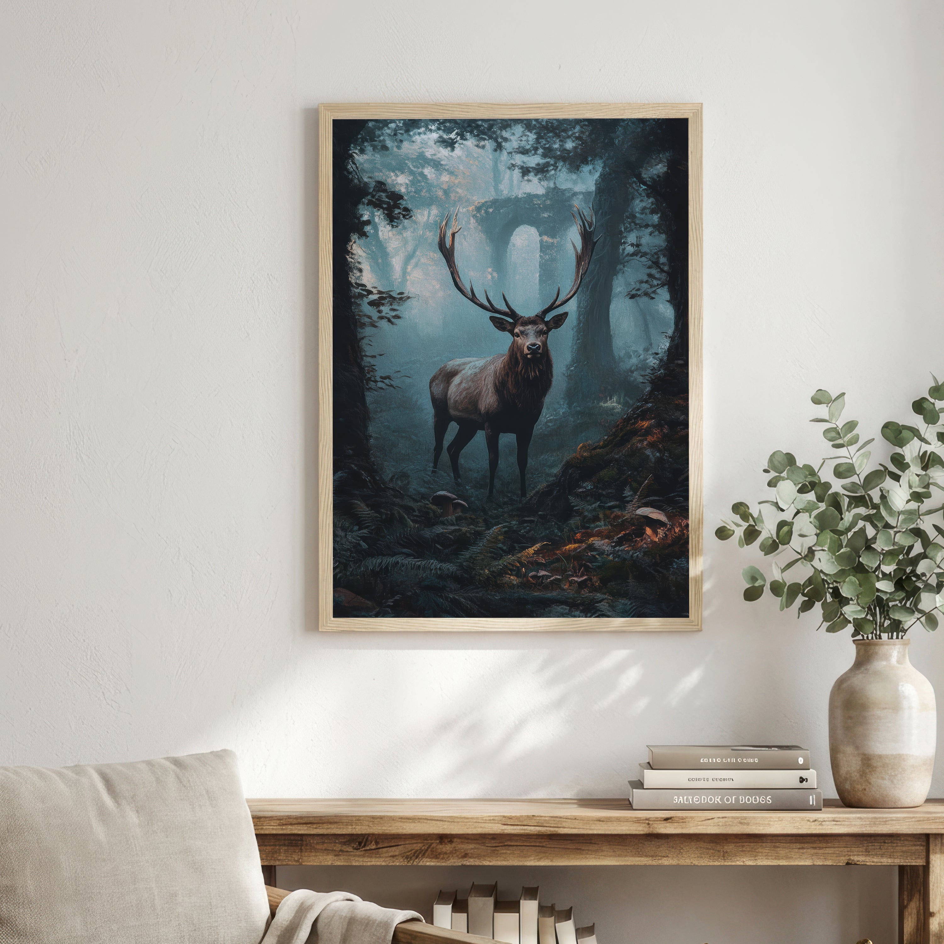 Majestic Stag Woodland Art Print