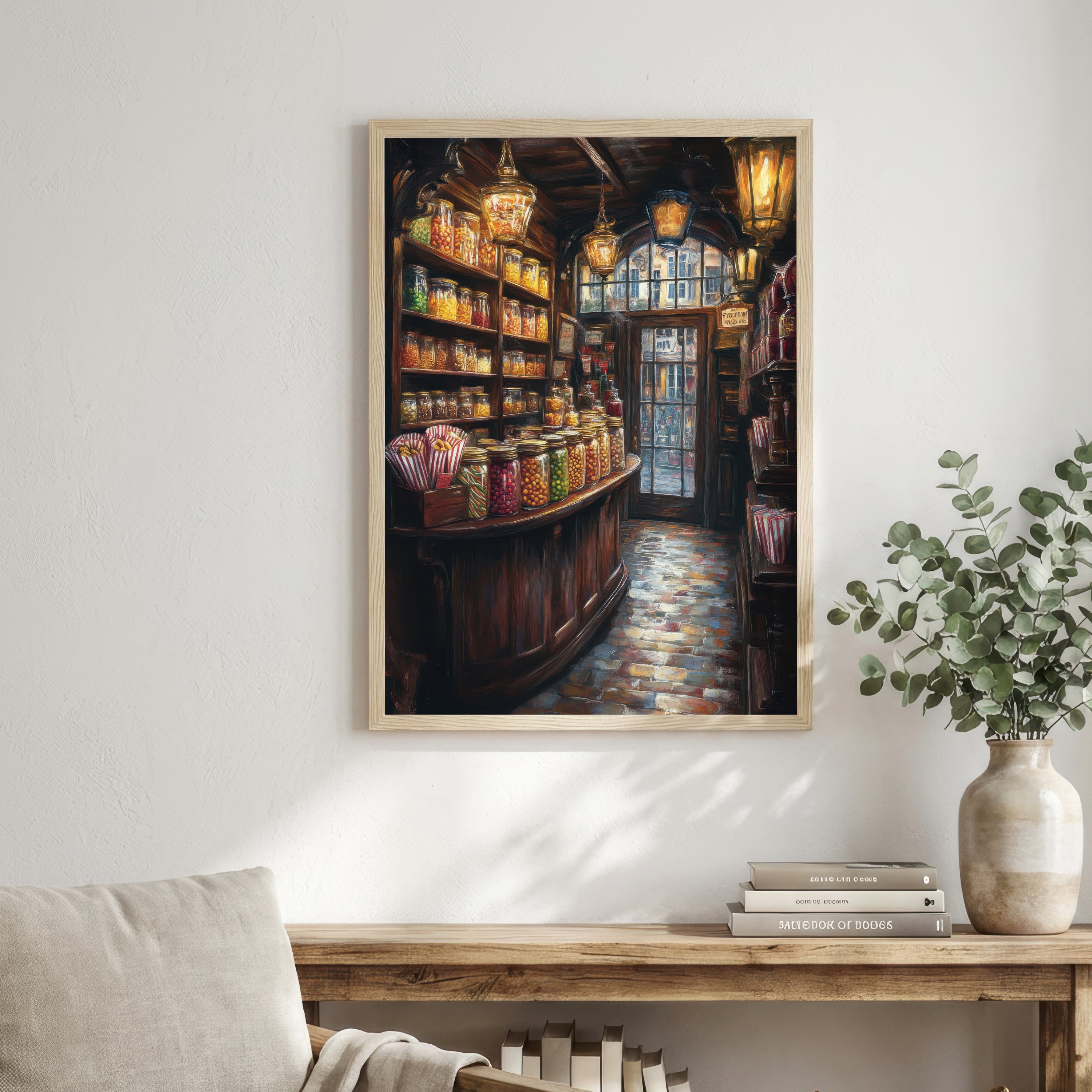 Vintage Sweet Shop Art Print