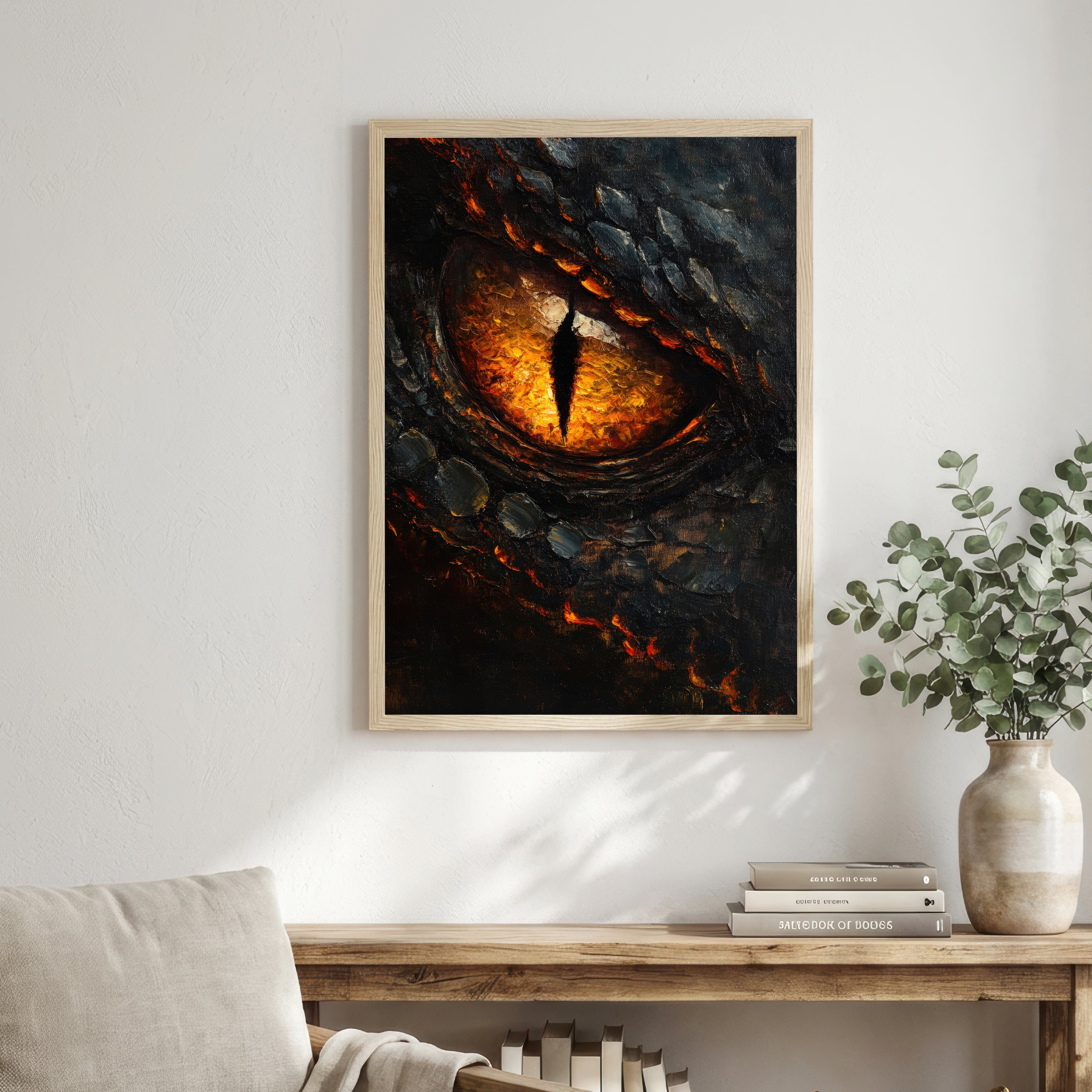 Fiery Dragon Eye Art Print