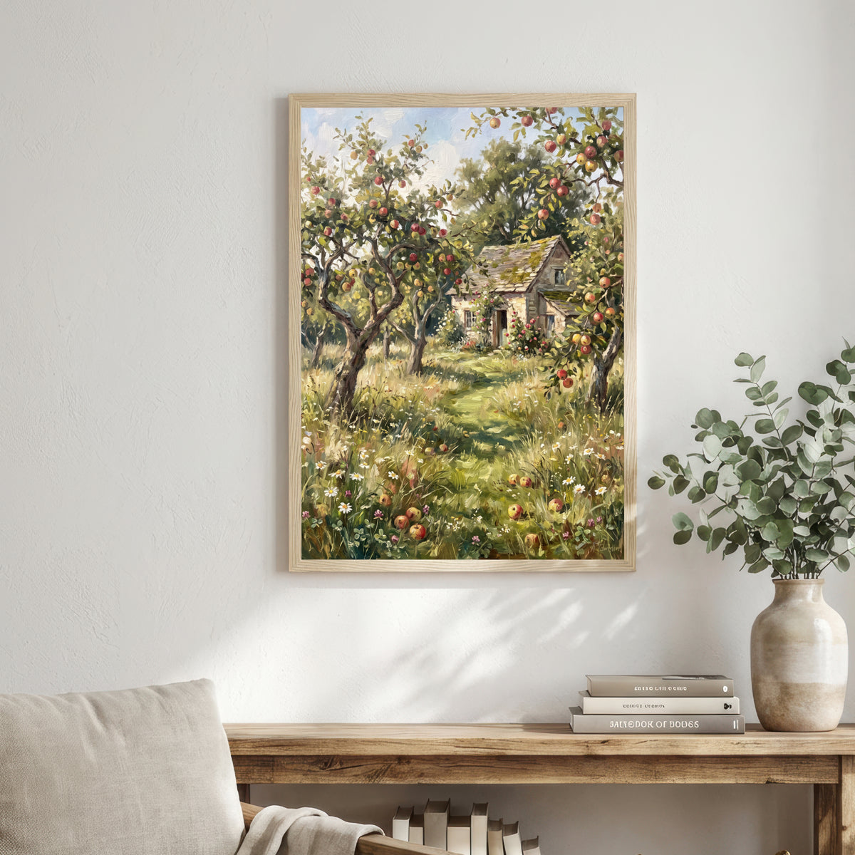 Apple Orchard Cottage Art Print
