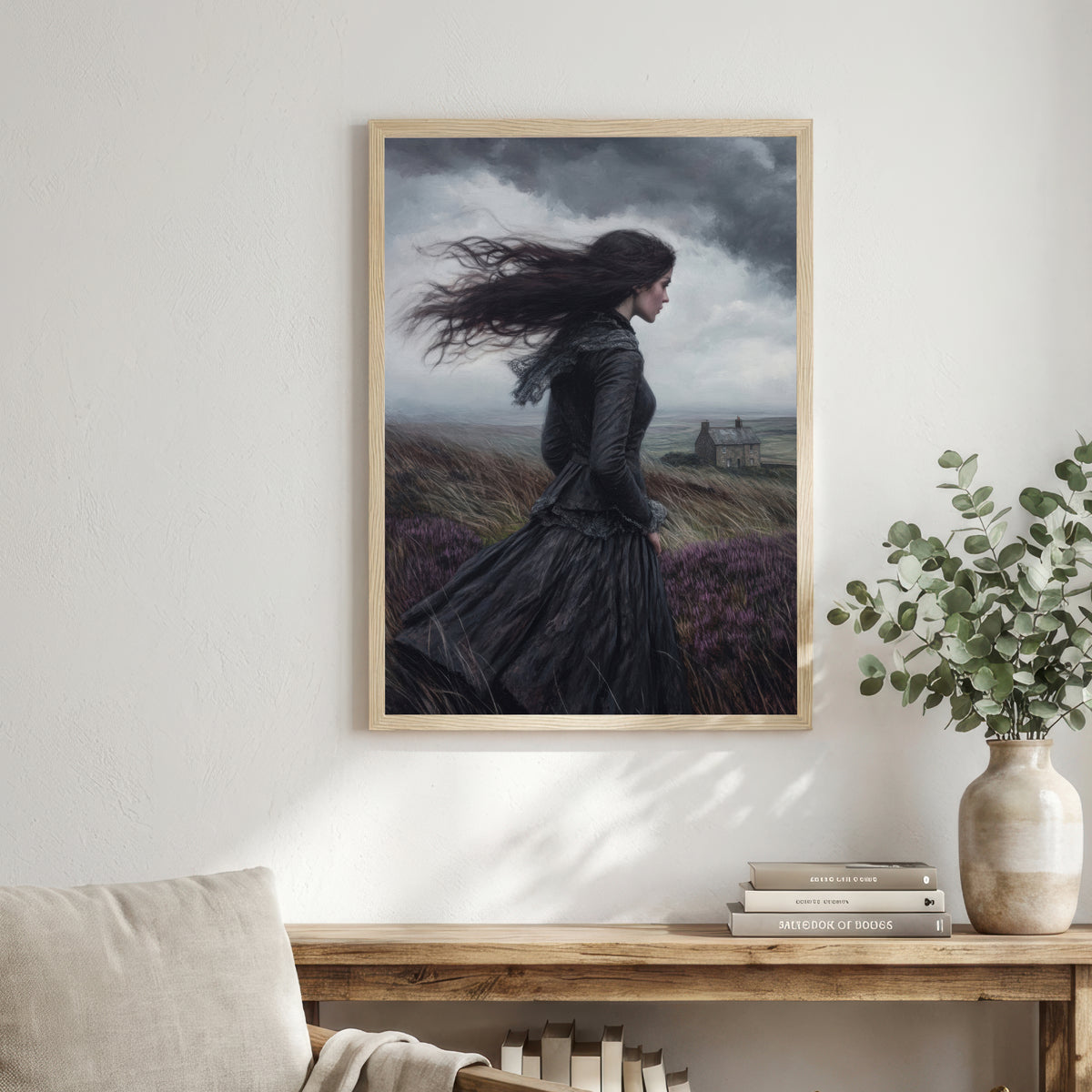 Windswept Woman Gothic Art Print