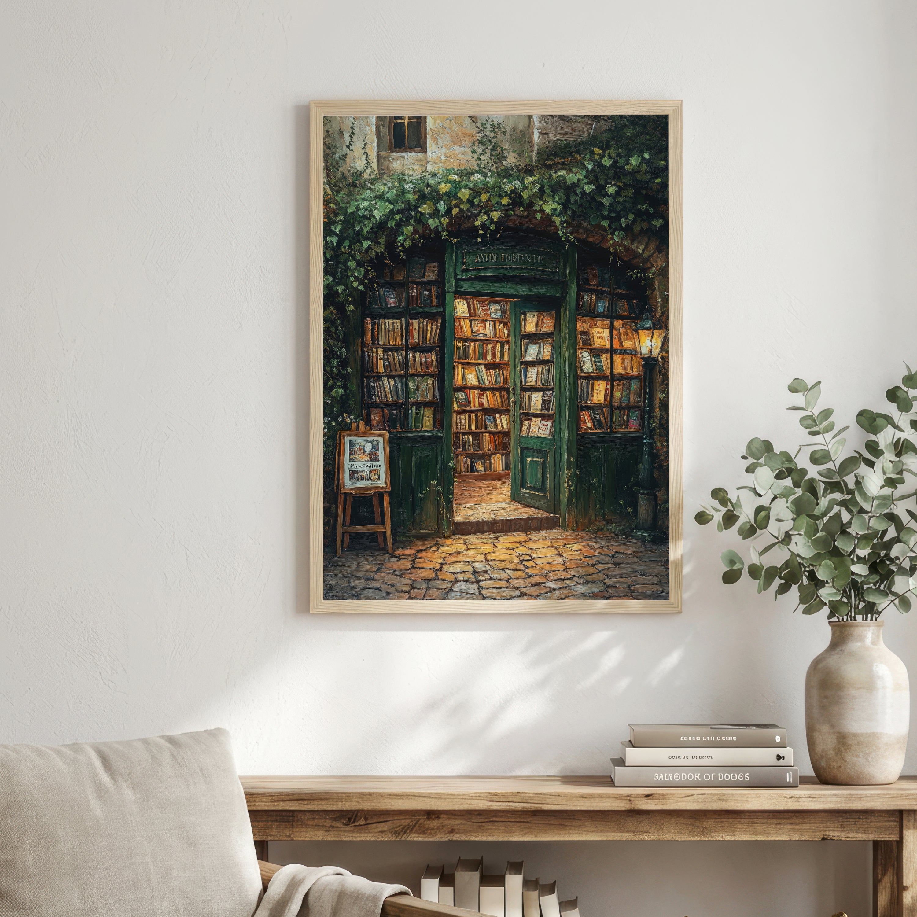 Ivy-Covered Bookshop Art Print