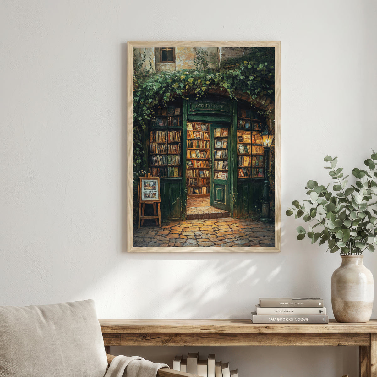 Ivy-Covered Bookshop Art Print