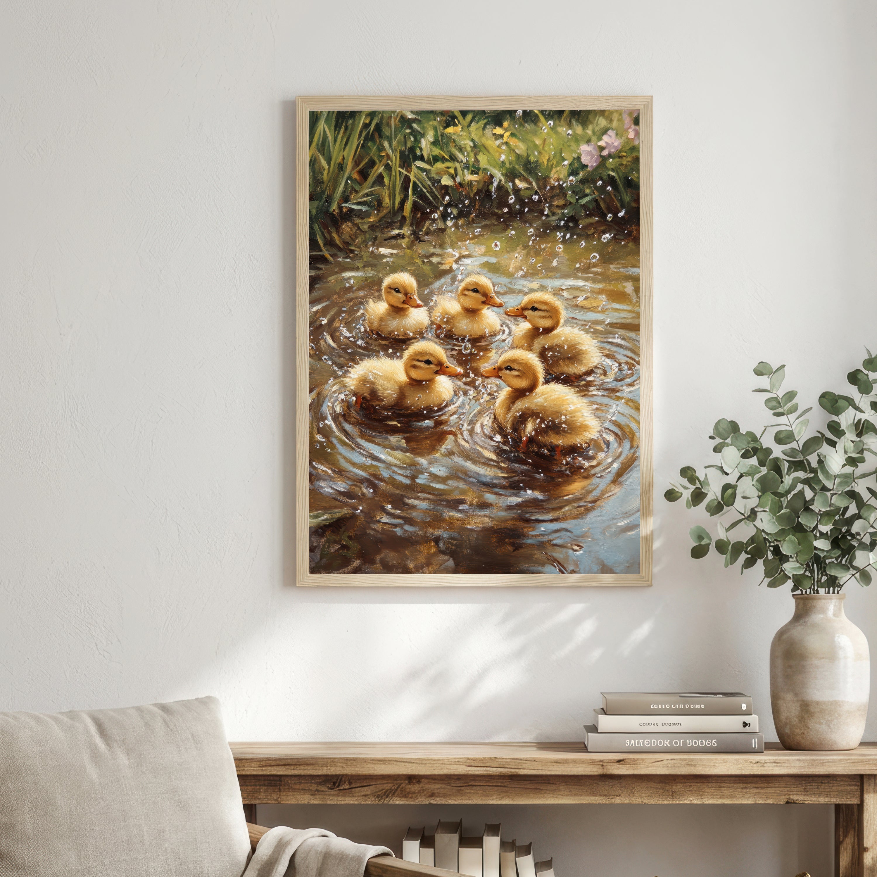 Duckling Pond Art Print