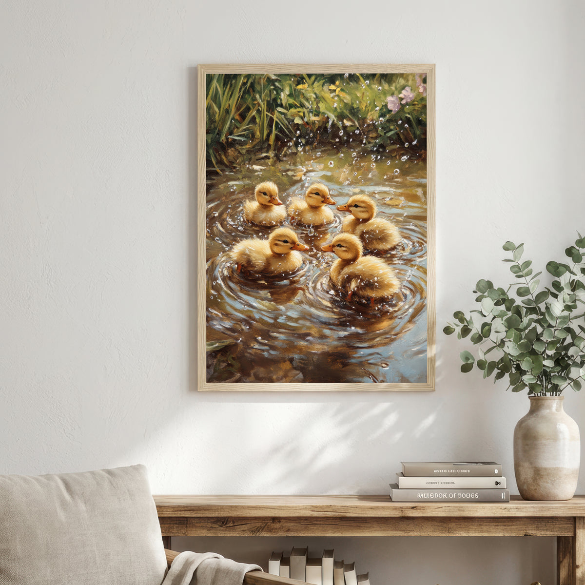 Duckling Pond Art Print